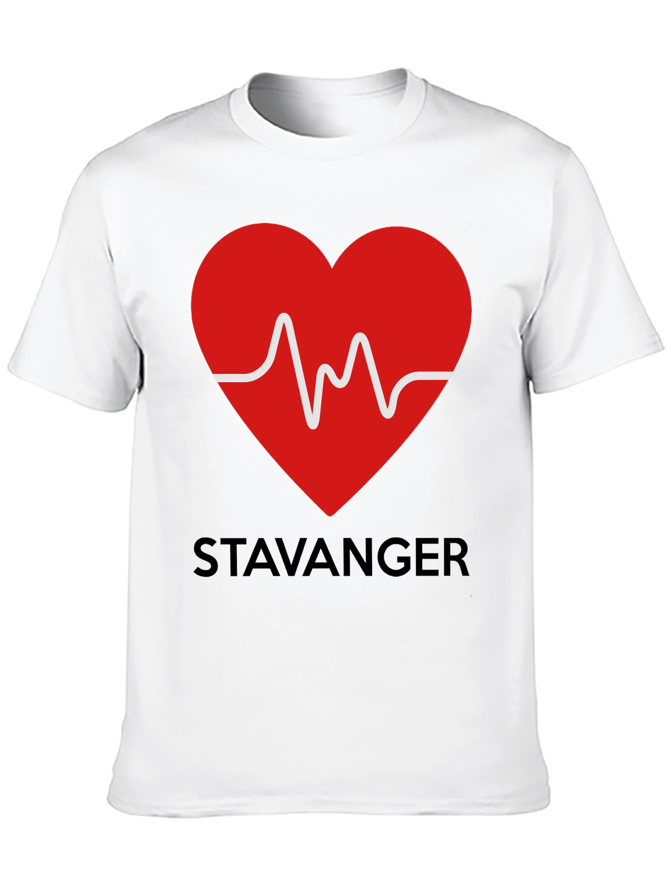 Stavanger Heartbeat Black T-Shirt