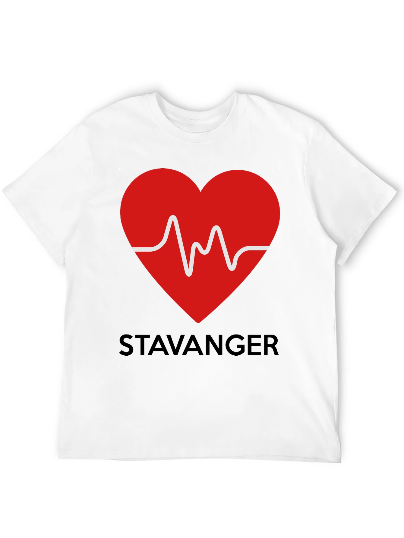Stavanger Heartbeat Black T-Shirt