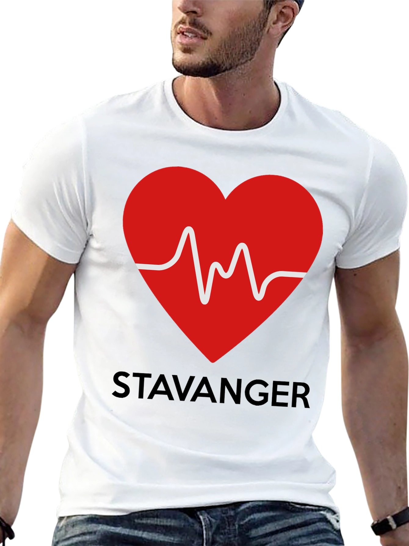 Stavanger Heartbeat Black T-Shirt