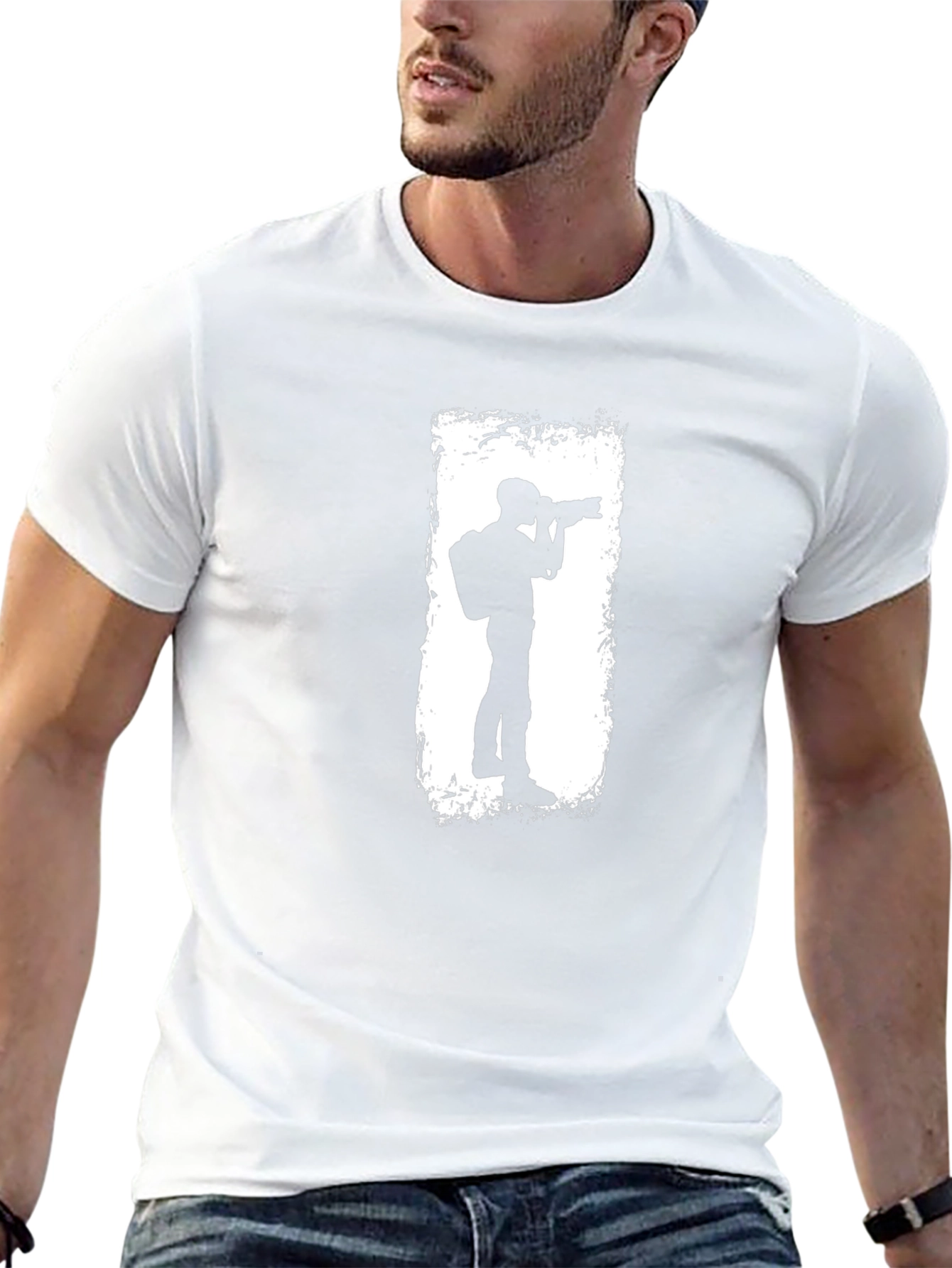 Photographer Graphic Tee - Black Casual T-Shirt
