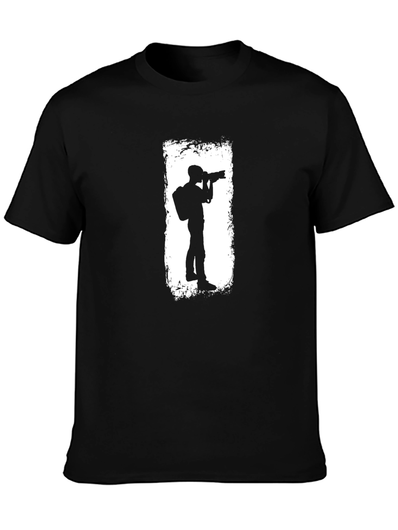 Photographer Graphic Tee - Black Casual T-Shirt