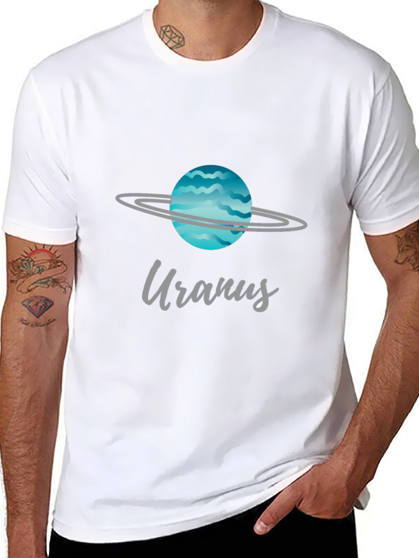 Uranus Planet Graphic Tee - Space Style!