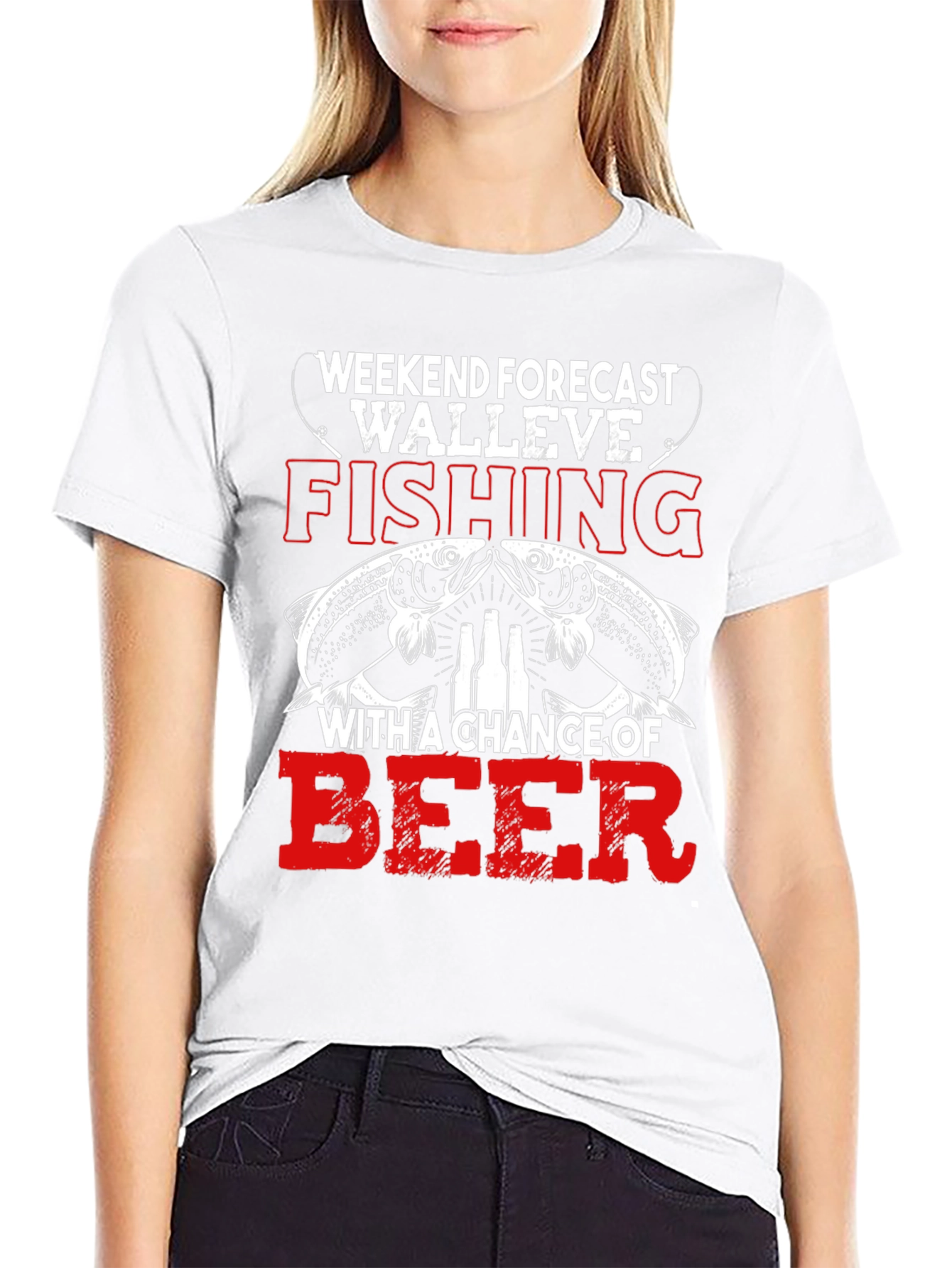 Weekend Forecast Walleye Fishing Beer Graphic Tee