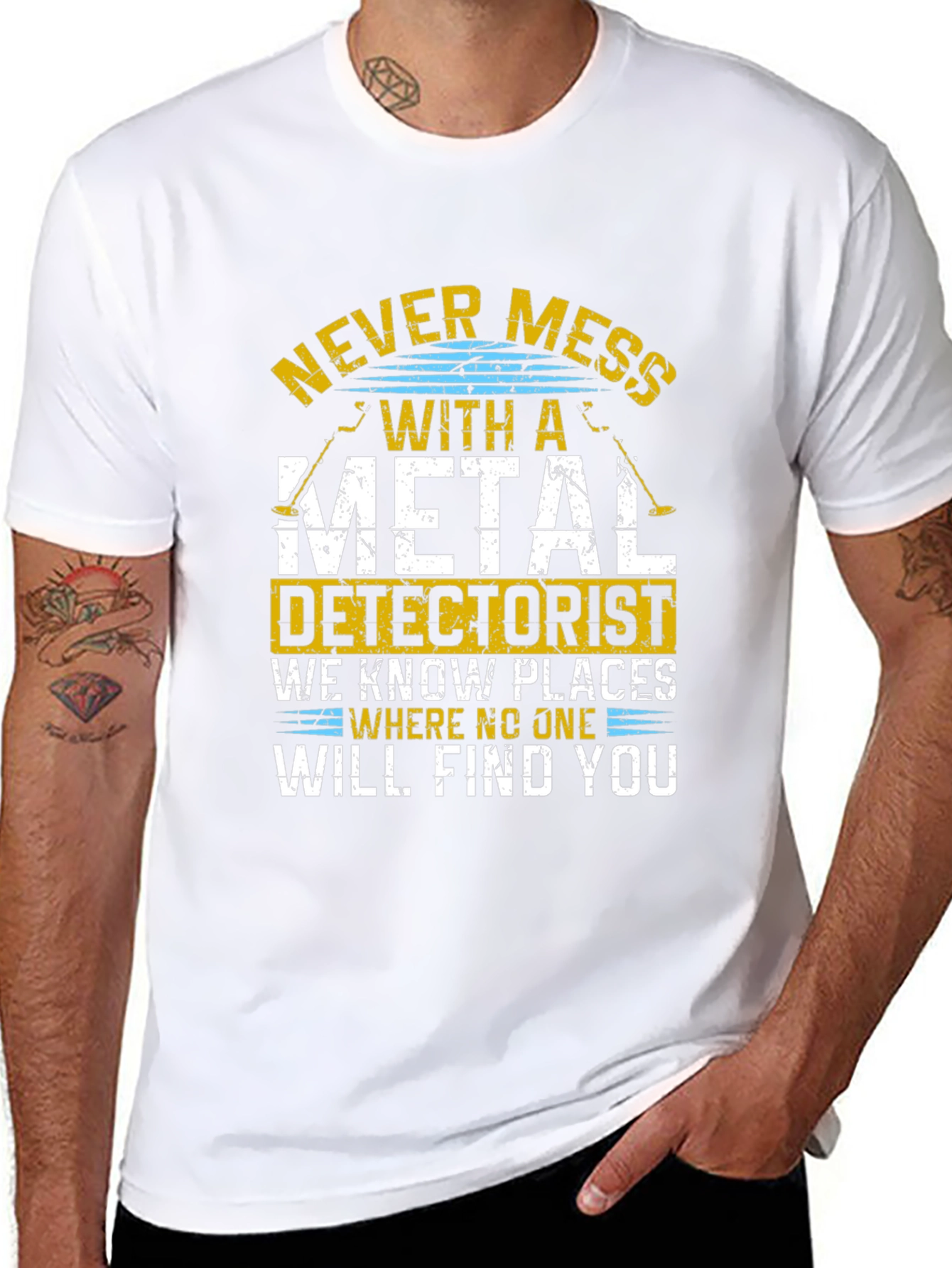 Never Mess With Metal Detectorist Funny T-Shirt