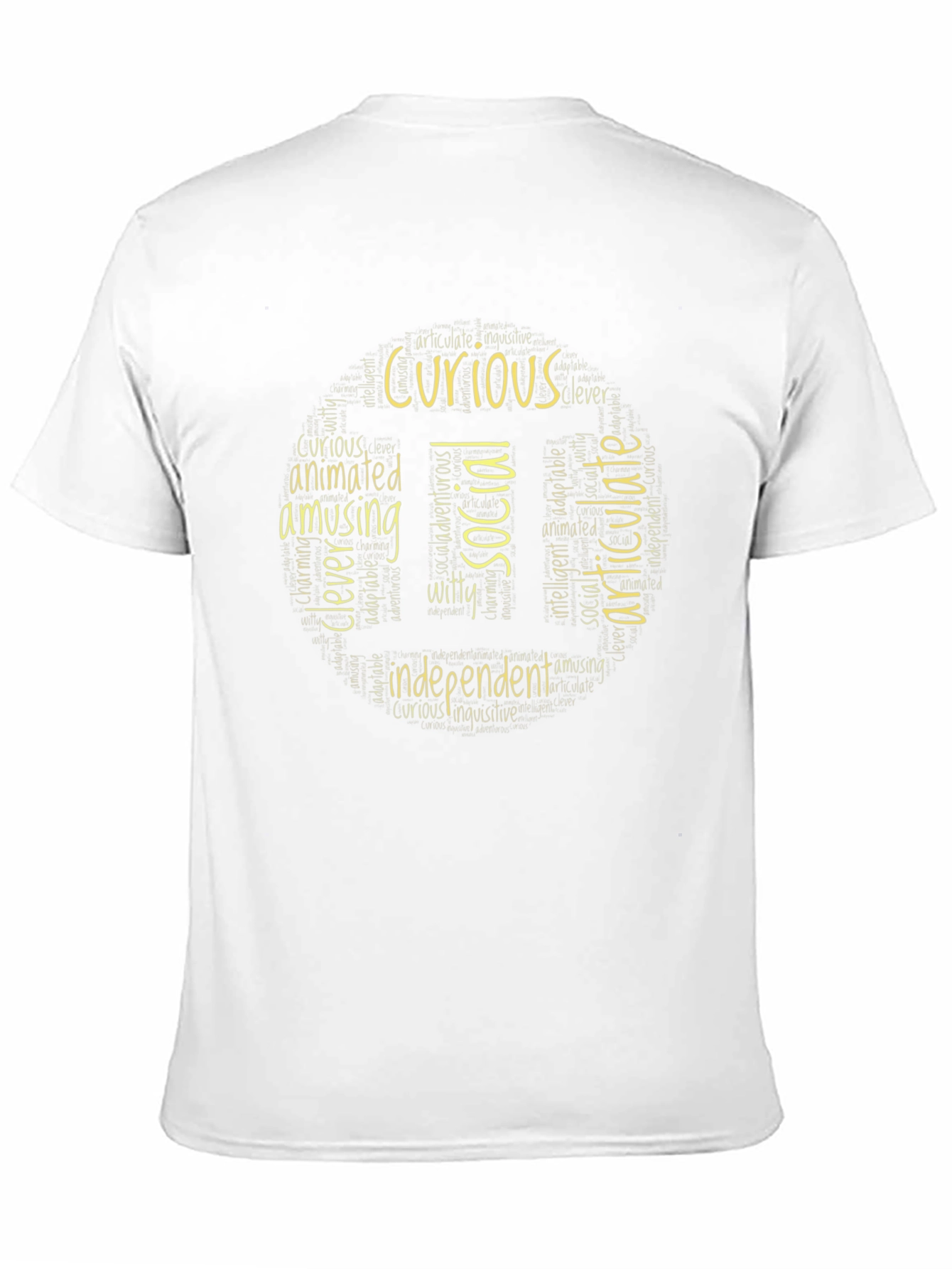 Curious Social Independent Word Art T-Shirt