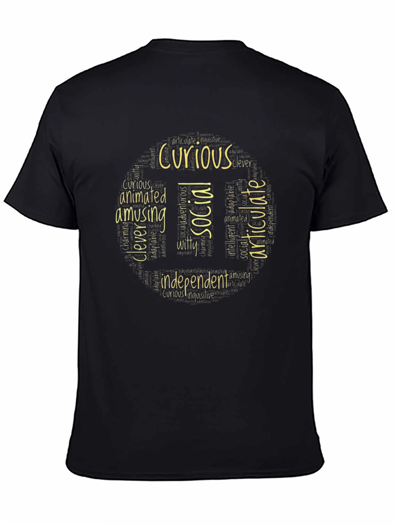 Curious Social Independent Word Art T-Shirt