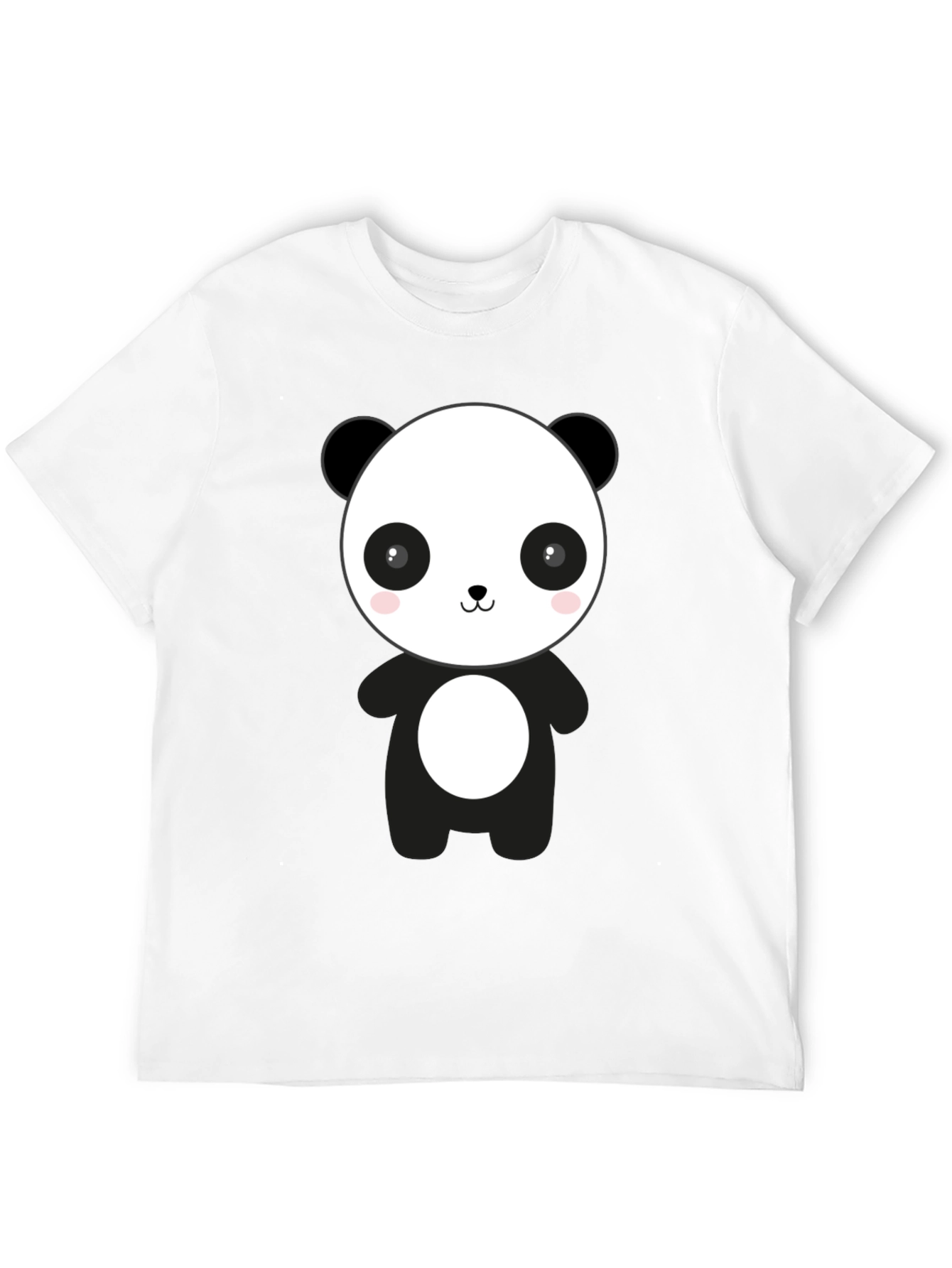 Cute Panda Graphic Black T-Shirt - Casual Style