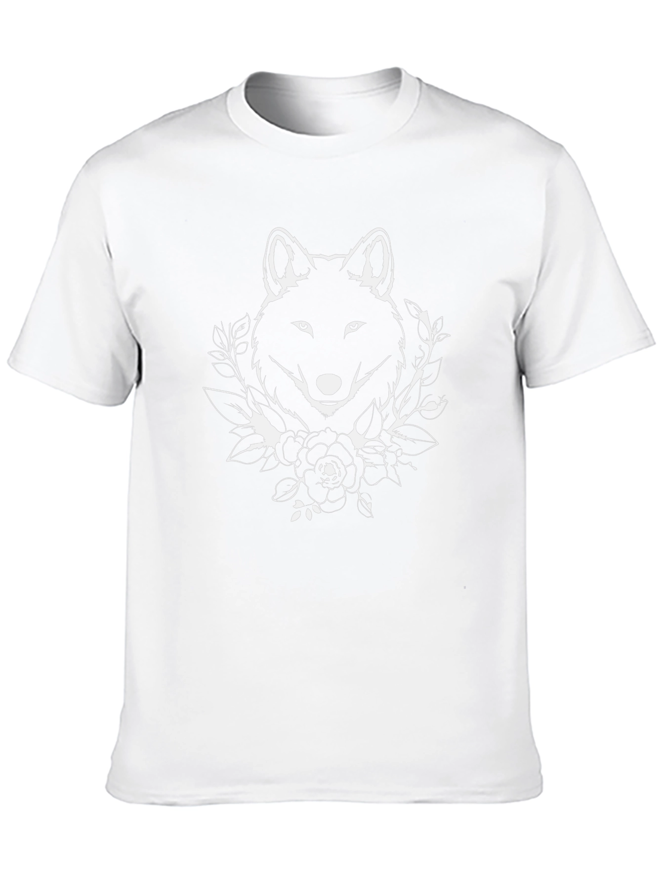 Wolf & Roses Graphic Black Tee
