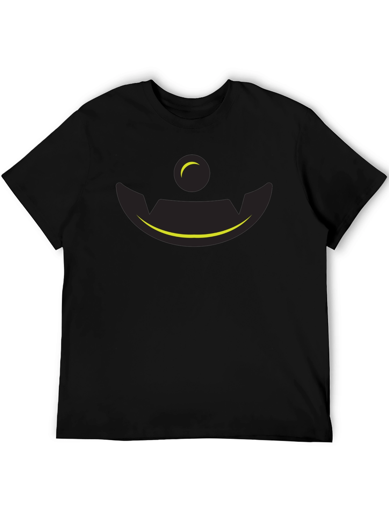 Mens Black Pumpkin Face Graphic Tee