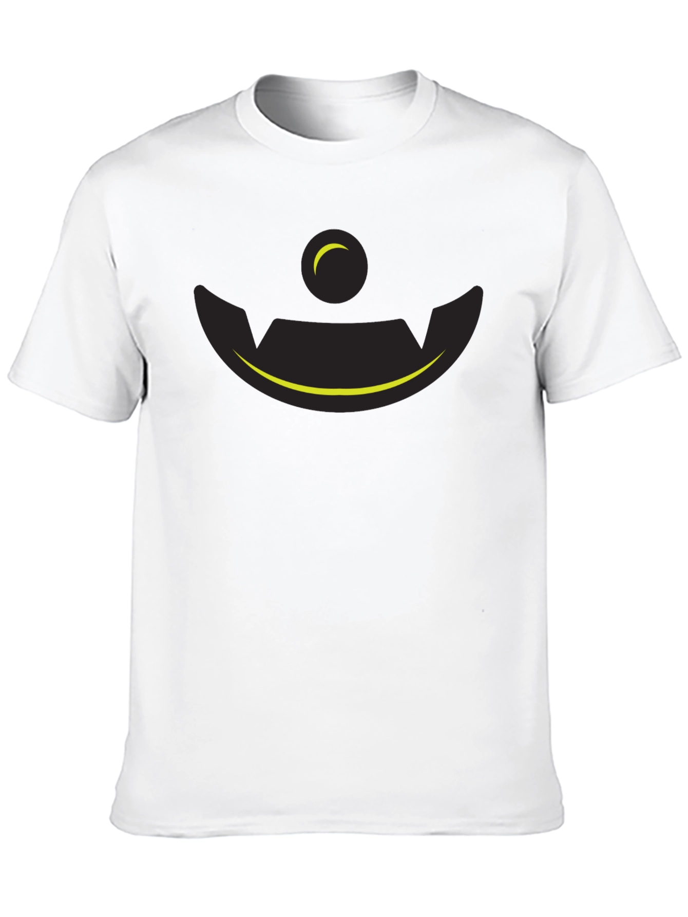 Mens Black Pumpkin Face Graphic Tee