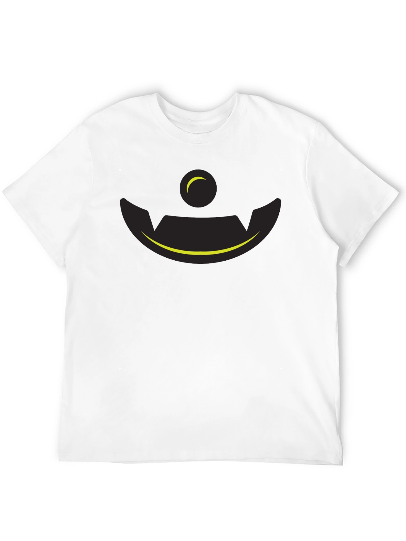 Mens Black Pumpkin Face Graphic Tee