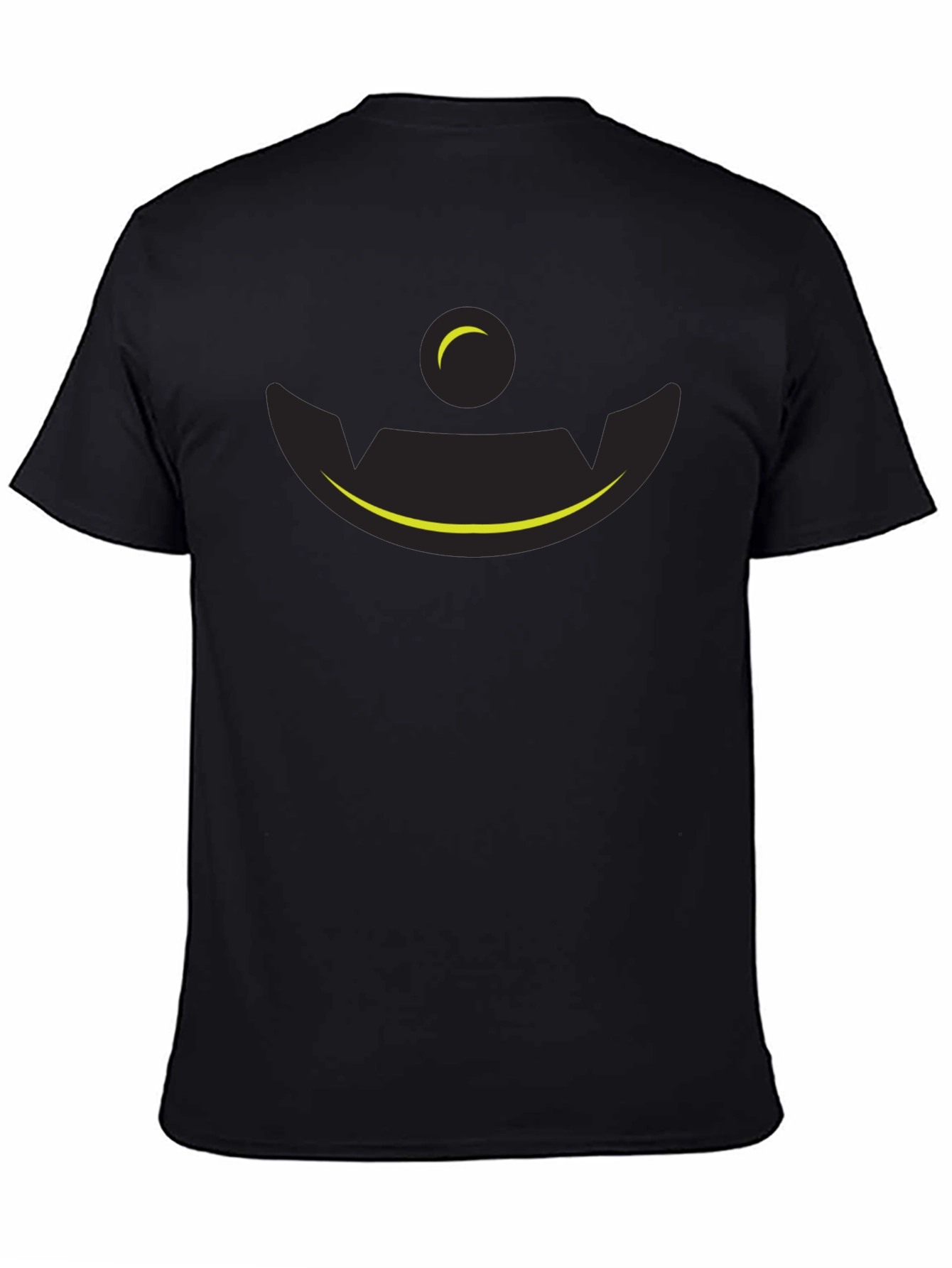 Mens Black Pumpkin Face Graphic Tee