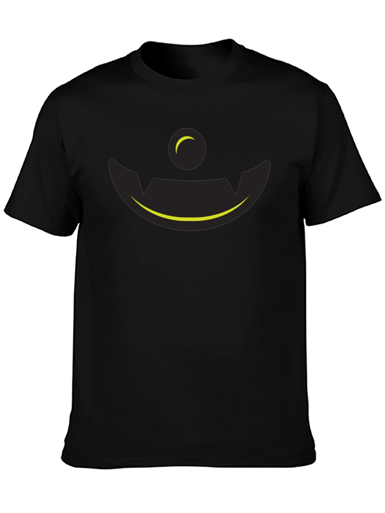 Mens Black Pumpkin Face Graphic Tee