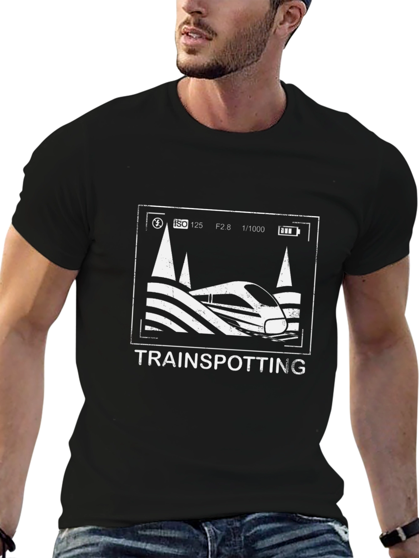 Trainspotting Graphic Tee - Camera Mode Train Design