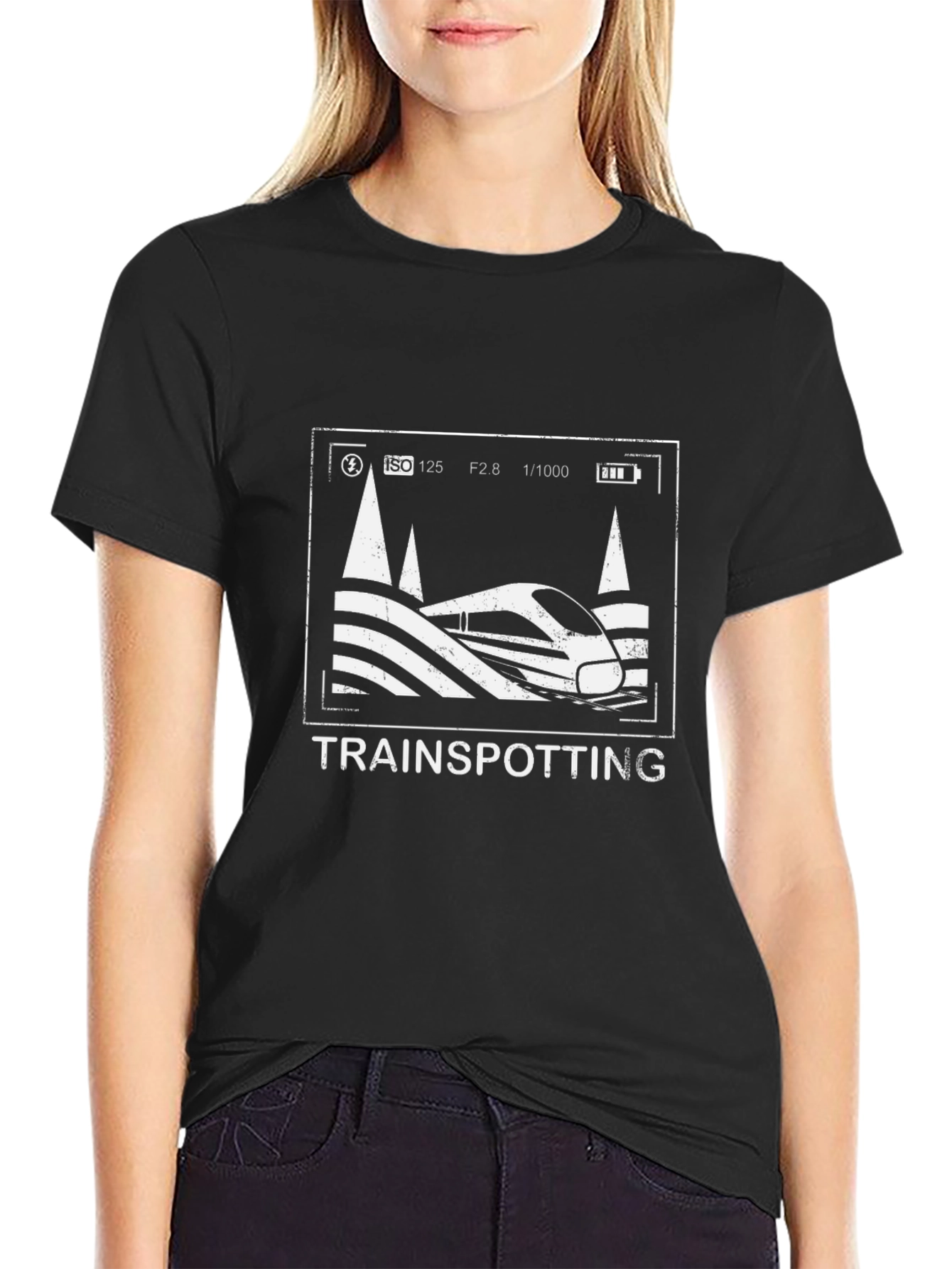 Trainspotting Graphic Tee - Camera Mode Train Design
