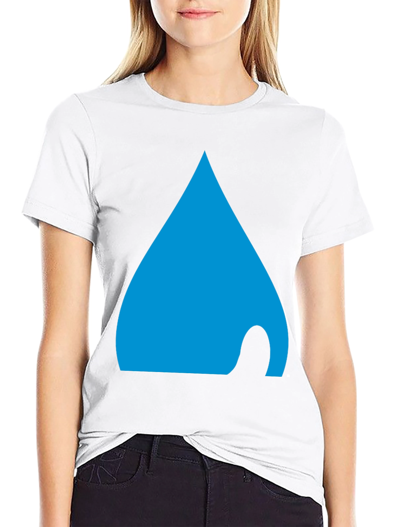 Mens Black T-Shirt with Abstract Blue Design