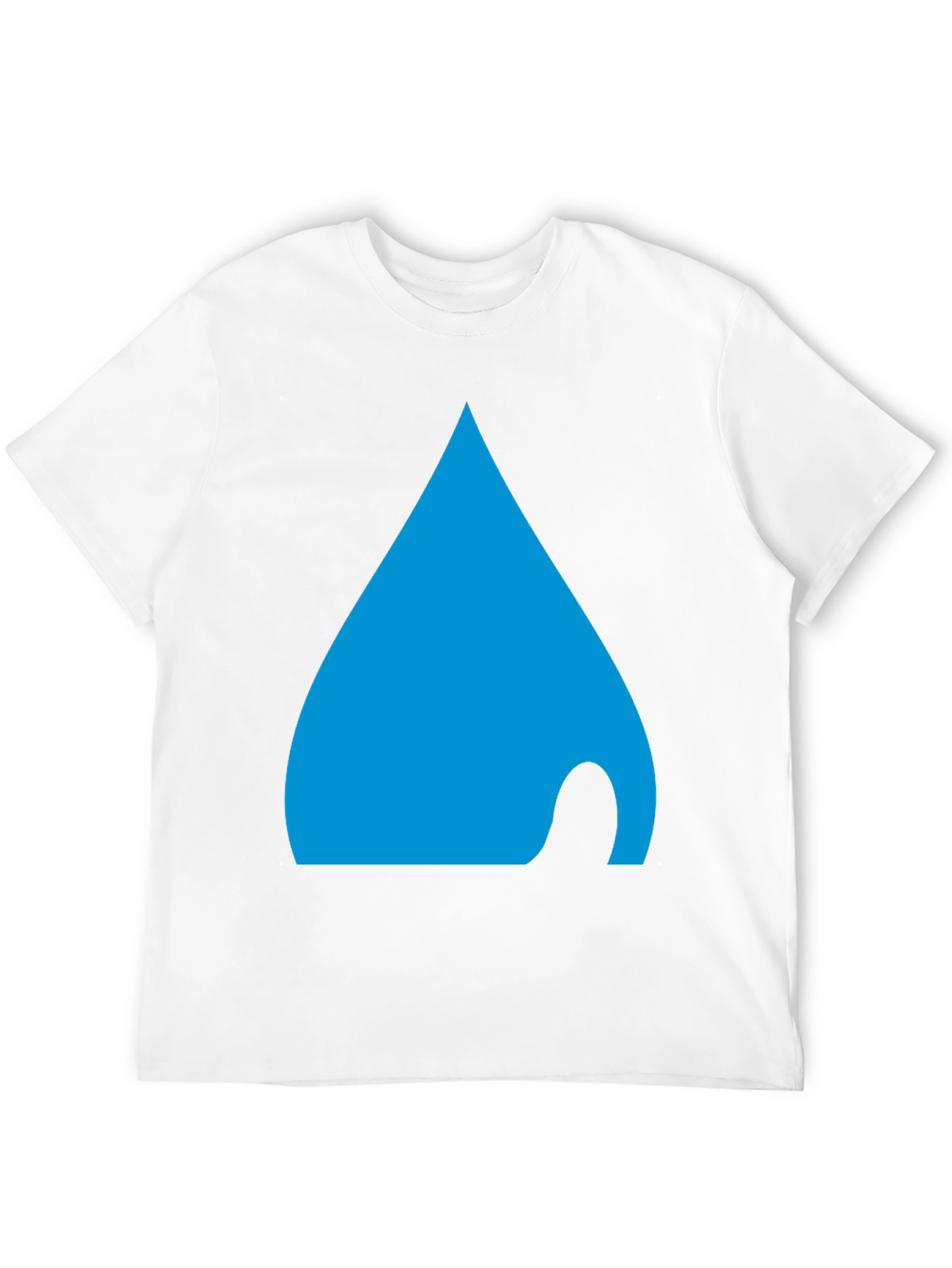 Mens Black T-Shirt with Abstract Blue Design