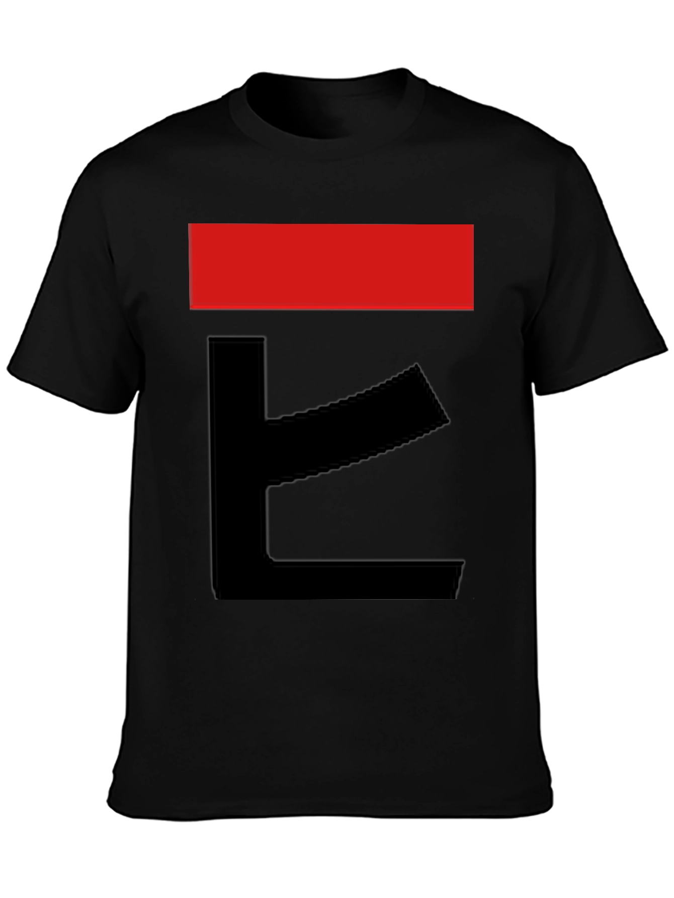 Abstract Graphic Tee - Bold Red & Black Design