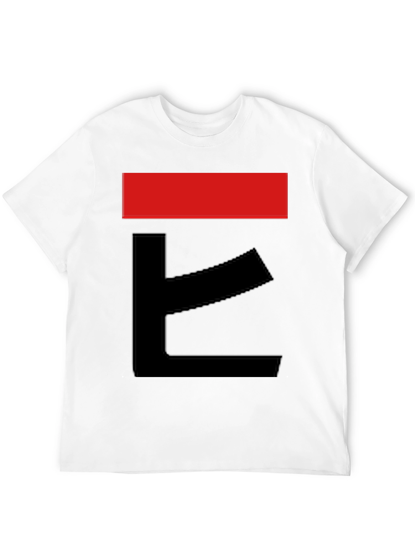 Abstract Graphic Tee - Bold Red & Black Design