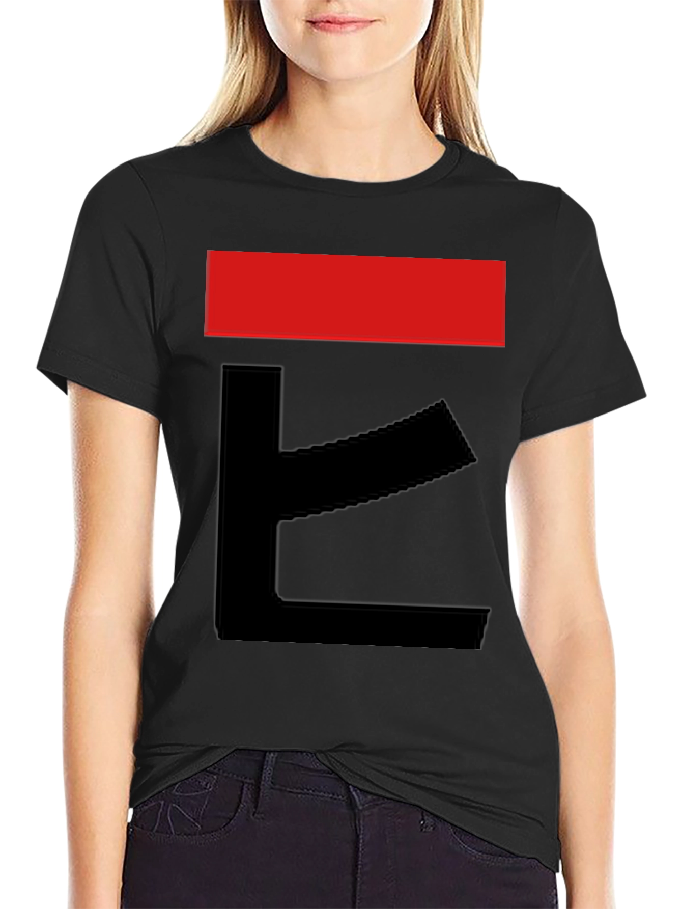 Abstract Graphic Tee - Bold Red & Black Design