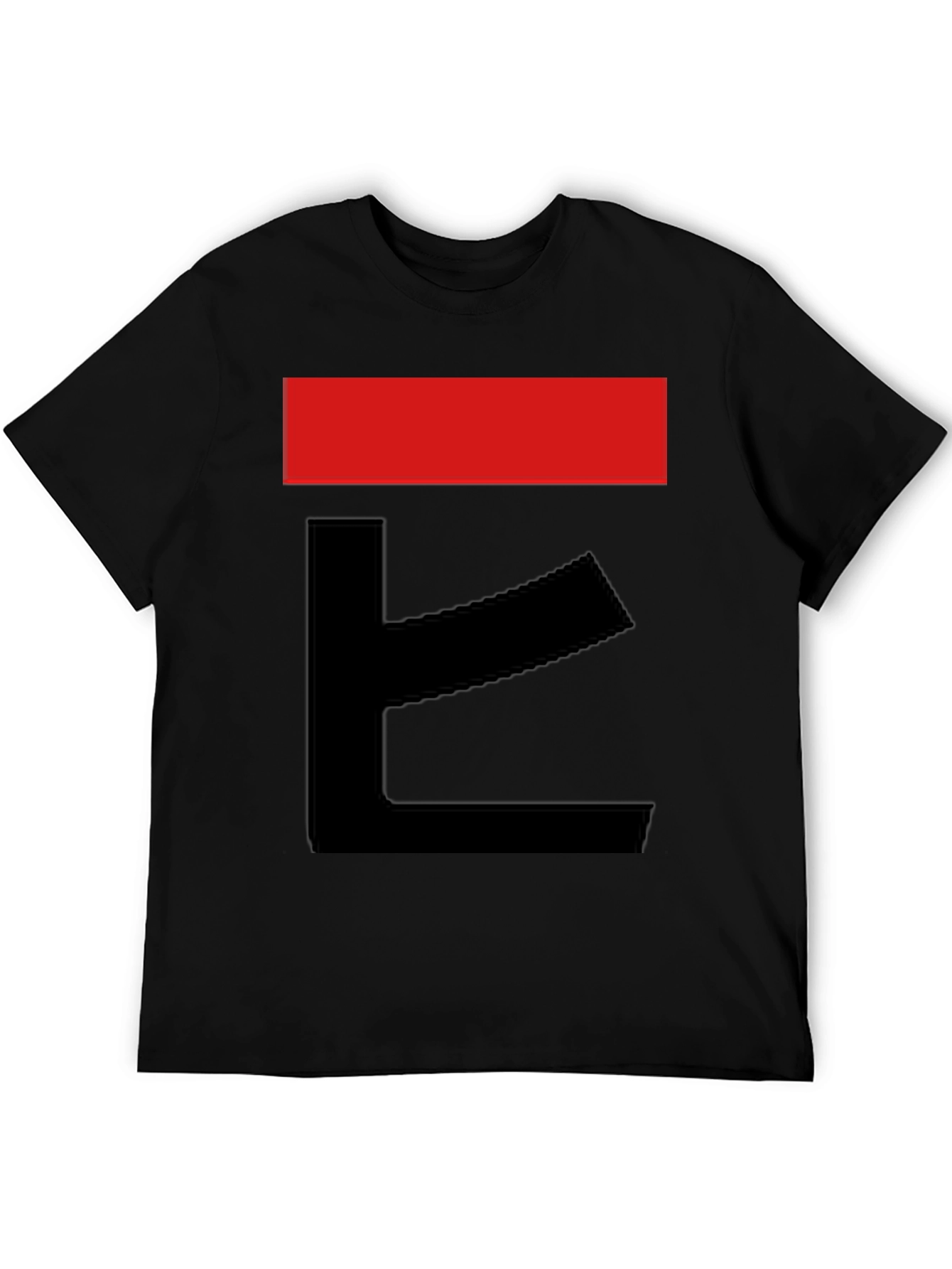 Abstract Graphic Tee - Bold Red & Black Design
