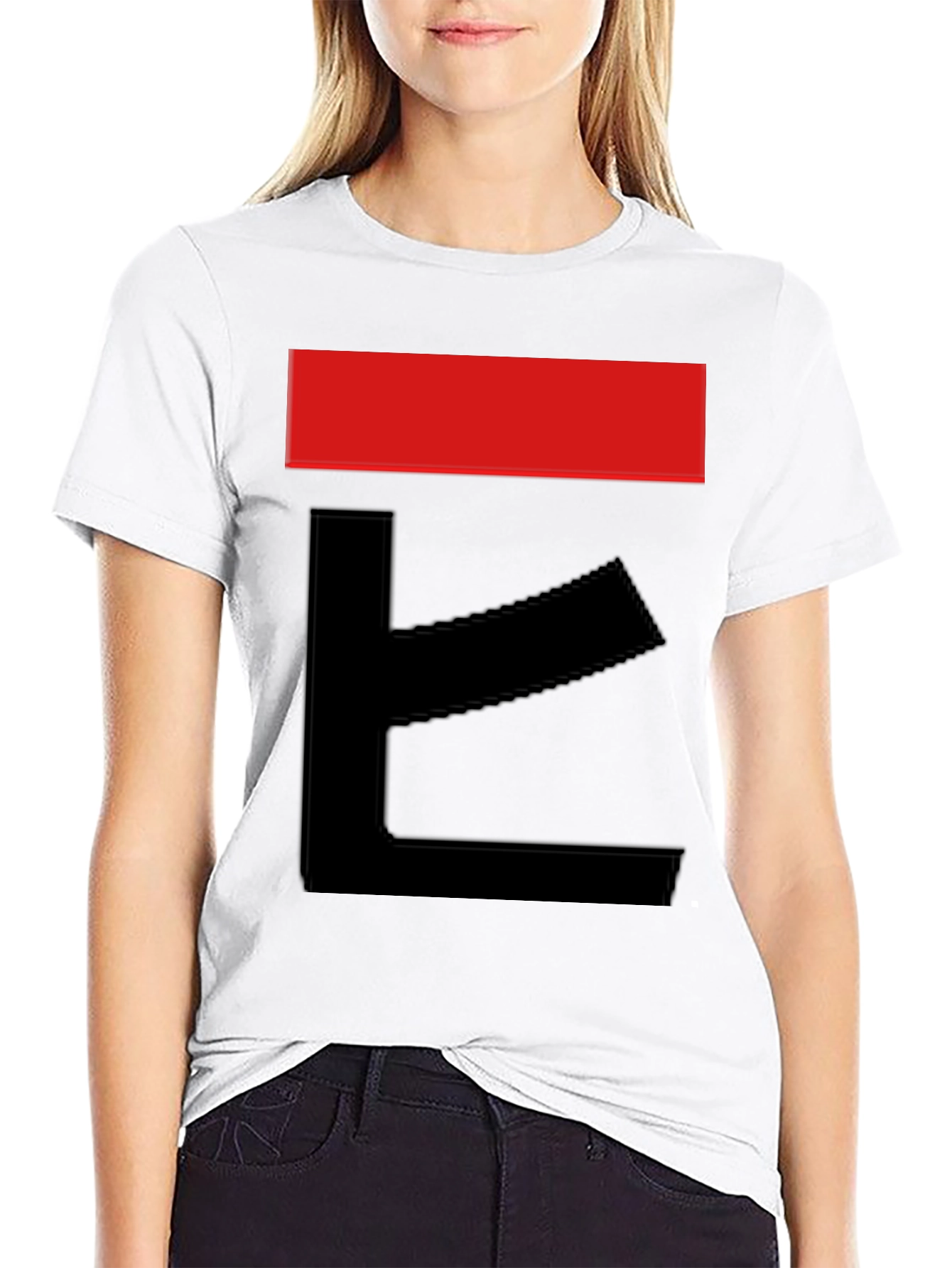Abstract Graphic Tee - Bold Red & Black Design