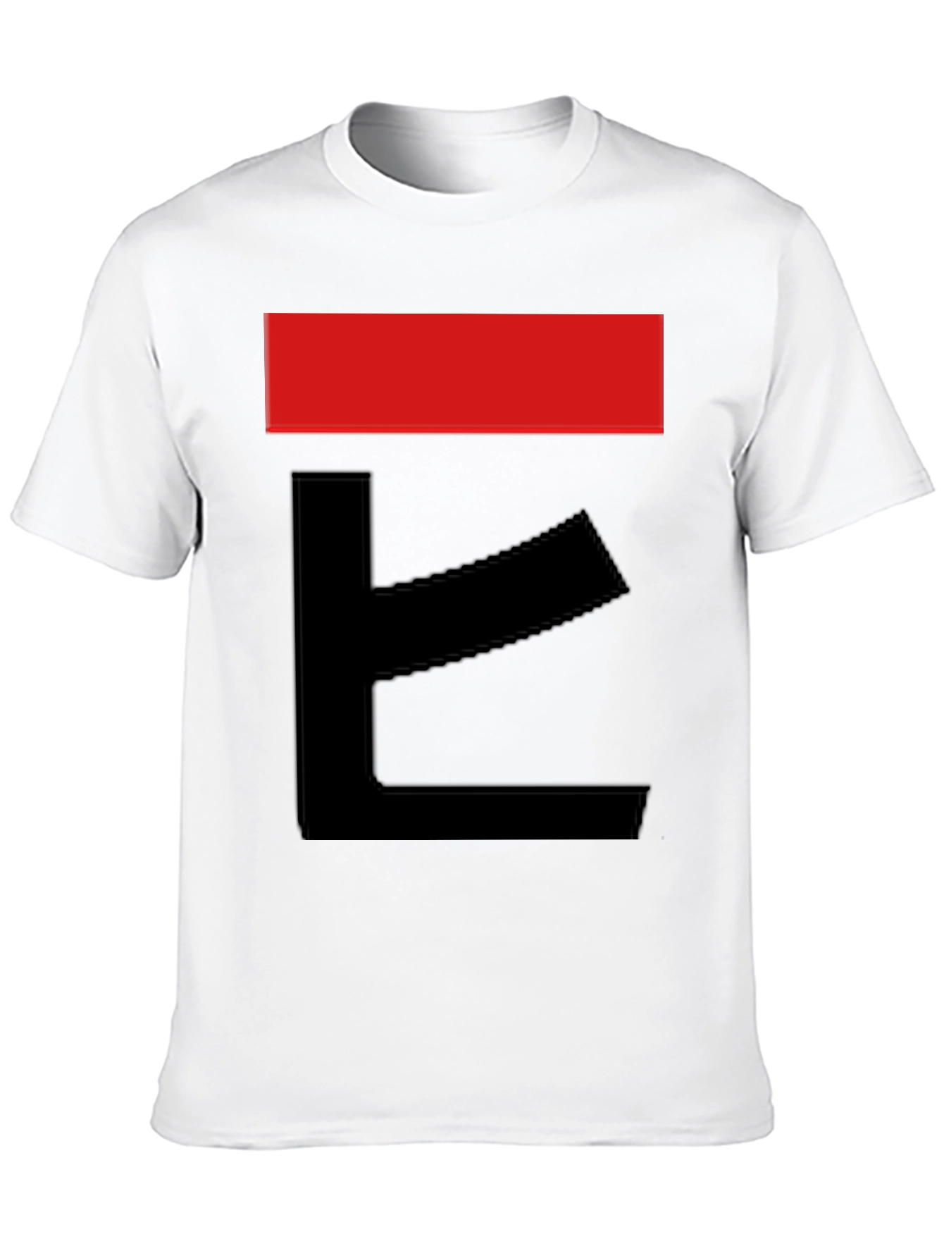 Abstract Graphic Tee - Bold Red & Black Design