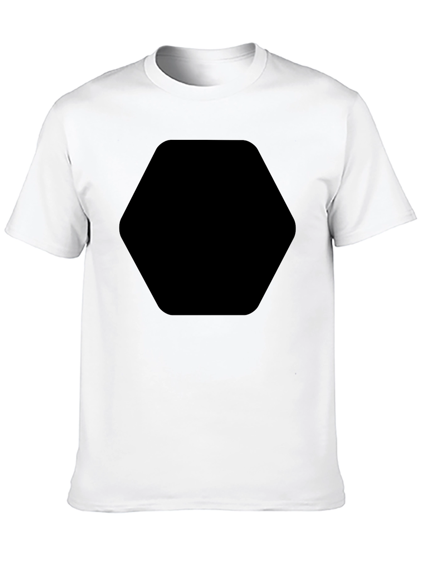 Basic Black T-Shirt with Chest Graphic