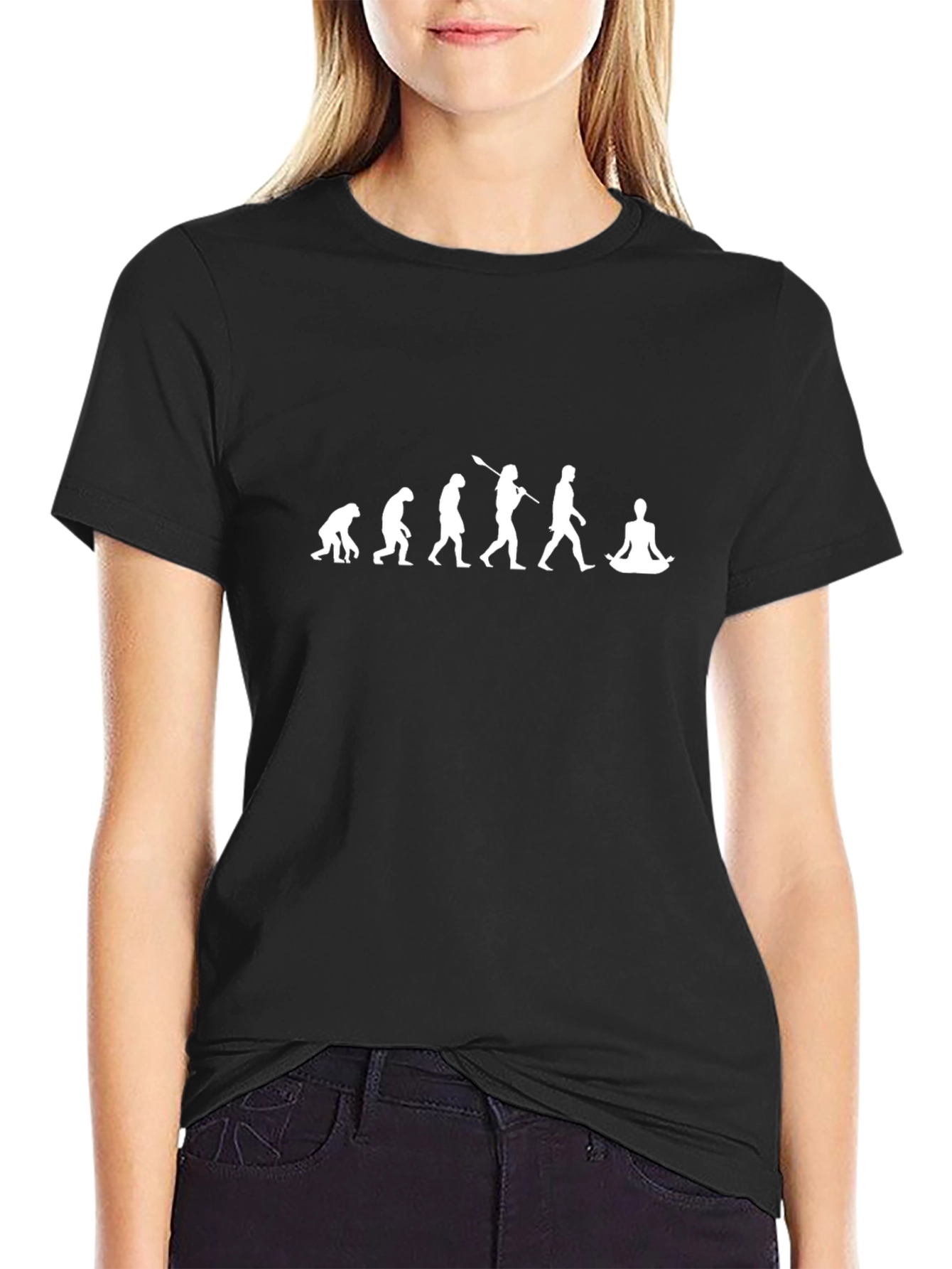 Evolution to Yoga Black Graphic Tee