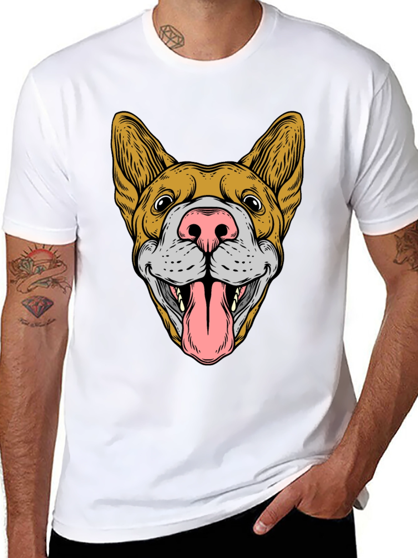 Dog Graphic Black T-Shirt