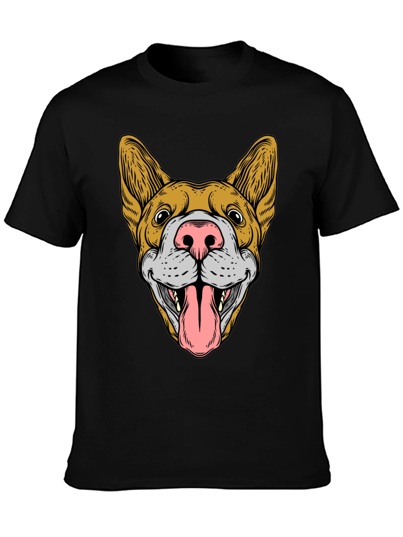 Dog Graphic Black T-Shirt