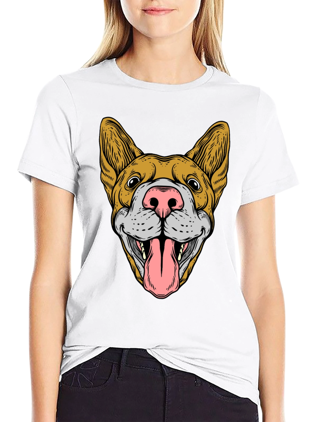 Dog Graphic Black T-Shirt