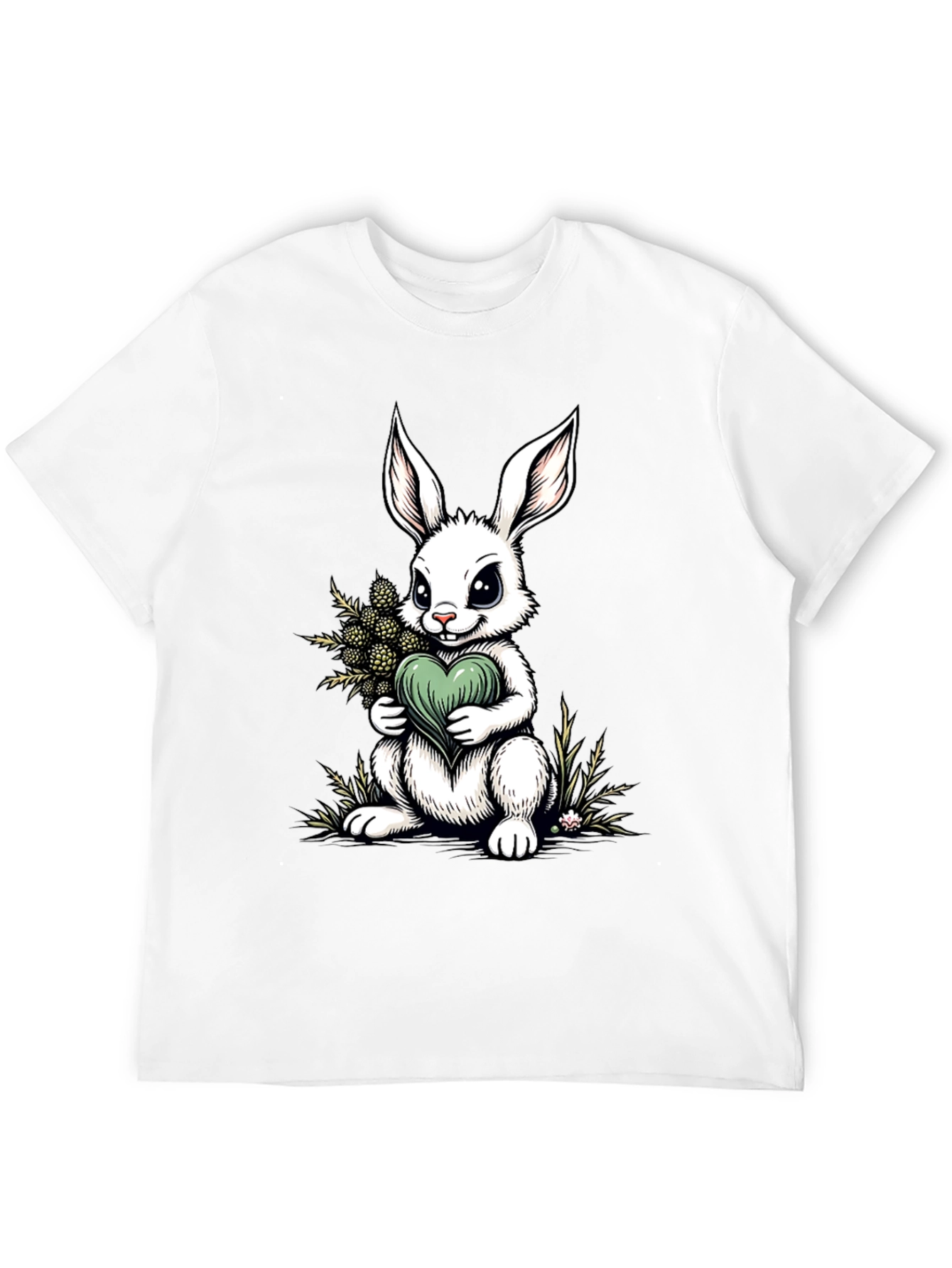 Bunny Heart Graphic Tee - Cute Rabbit Shirt