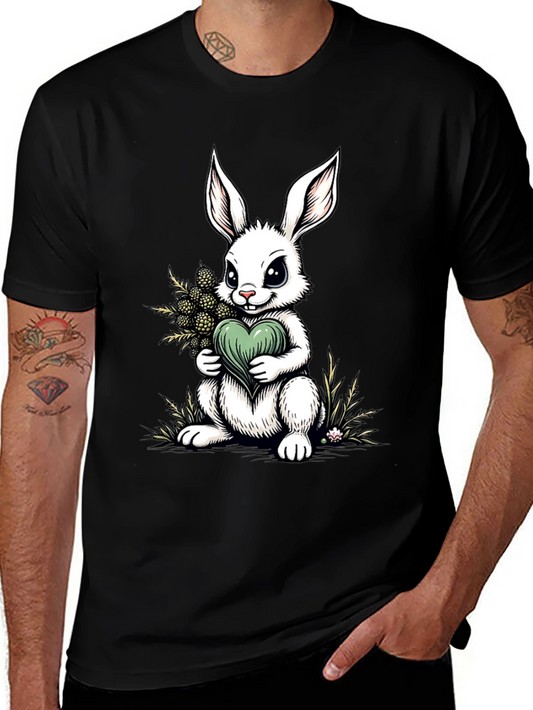 Bunny Heart Graphic Tee - Cute Rabbit Shirt