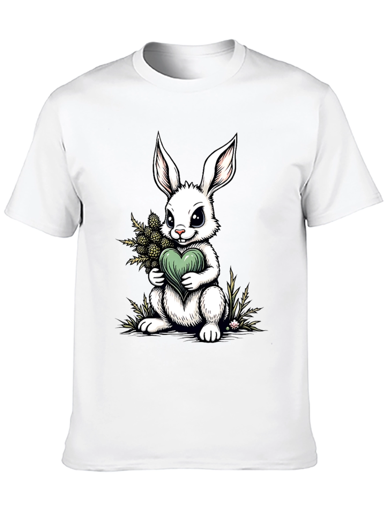 Bunny Heart Graphic Tee - Cute Rabbit Shirt
