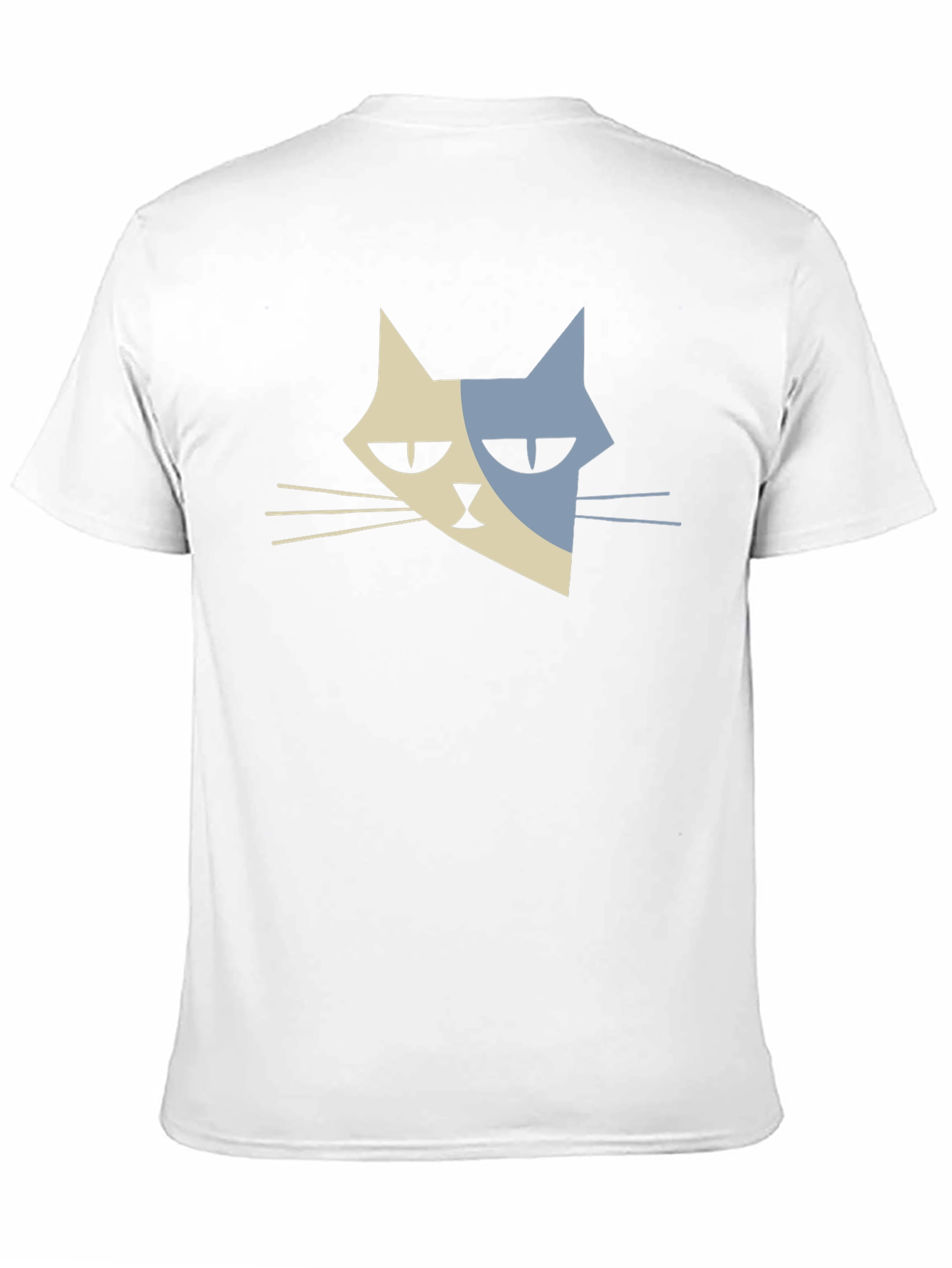 Modern Cat Graphic T-Shirt - Black