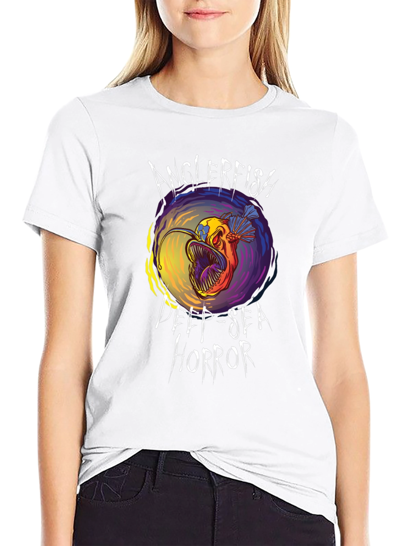 Anglerfish Deep-Sea Horror Graphic Tee