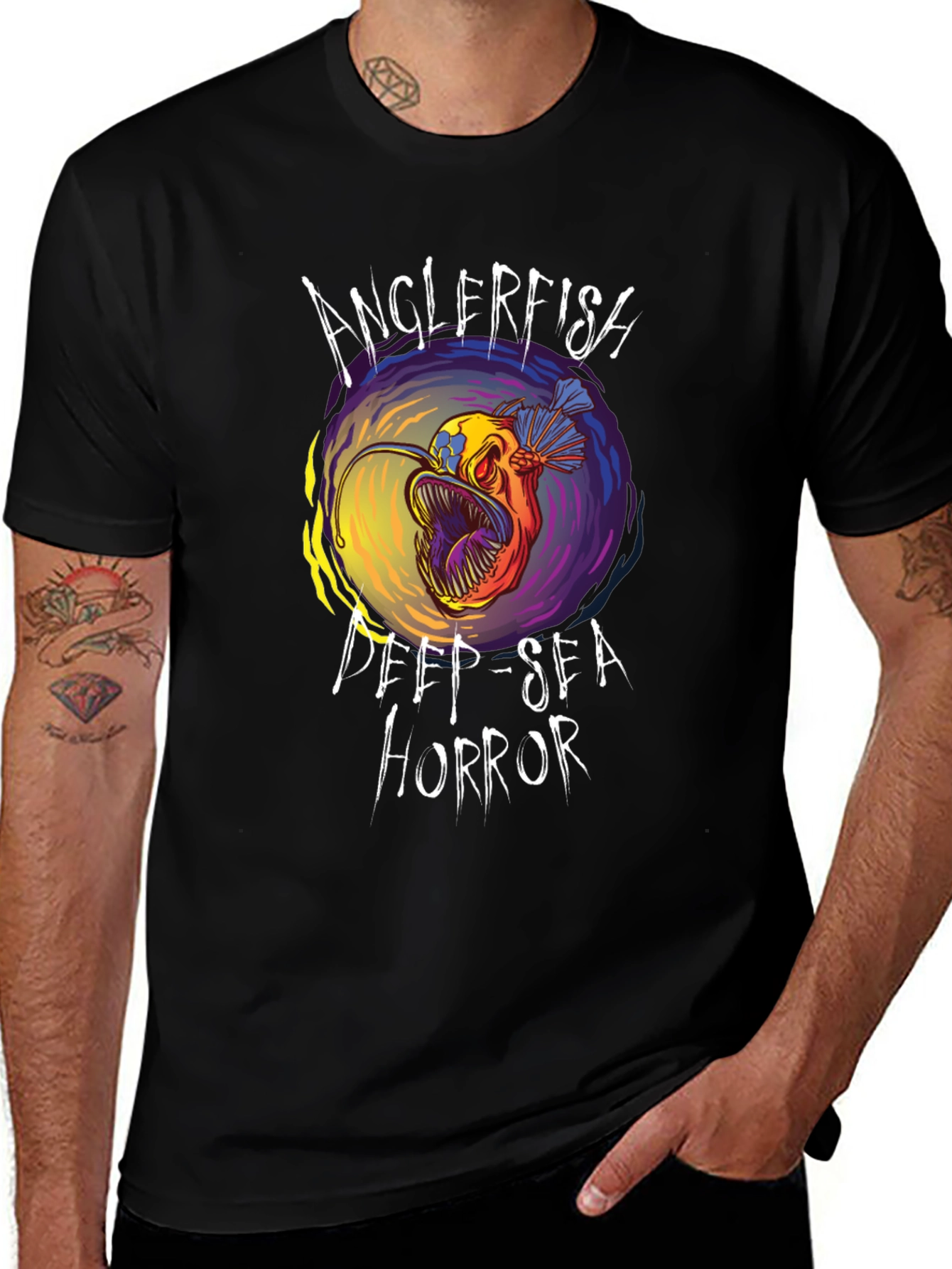 Anglerfish Deep-Sea Horror Graphic Tee