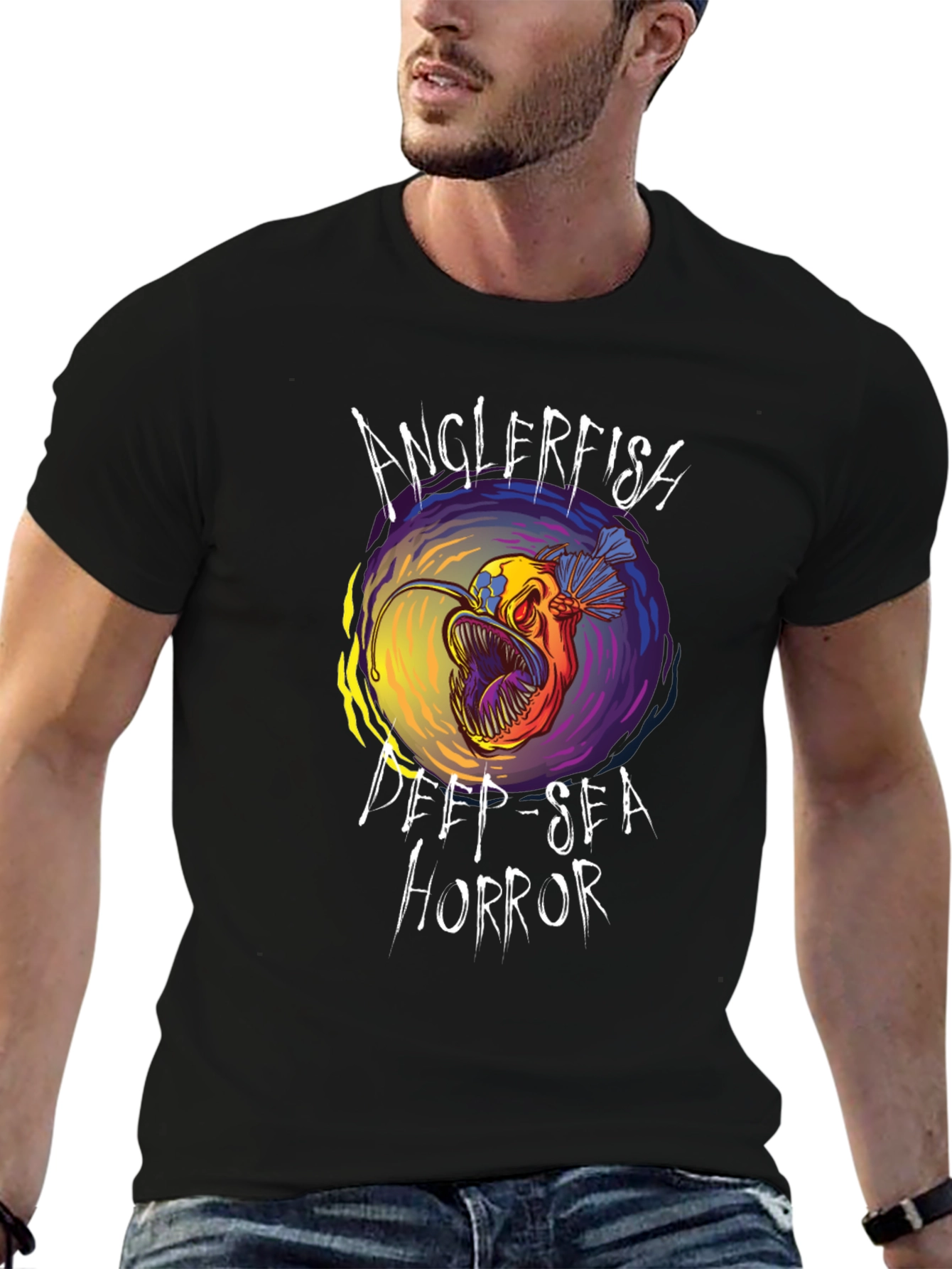 Anglerfish Deep-Sea Horror Graphic Tee