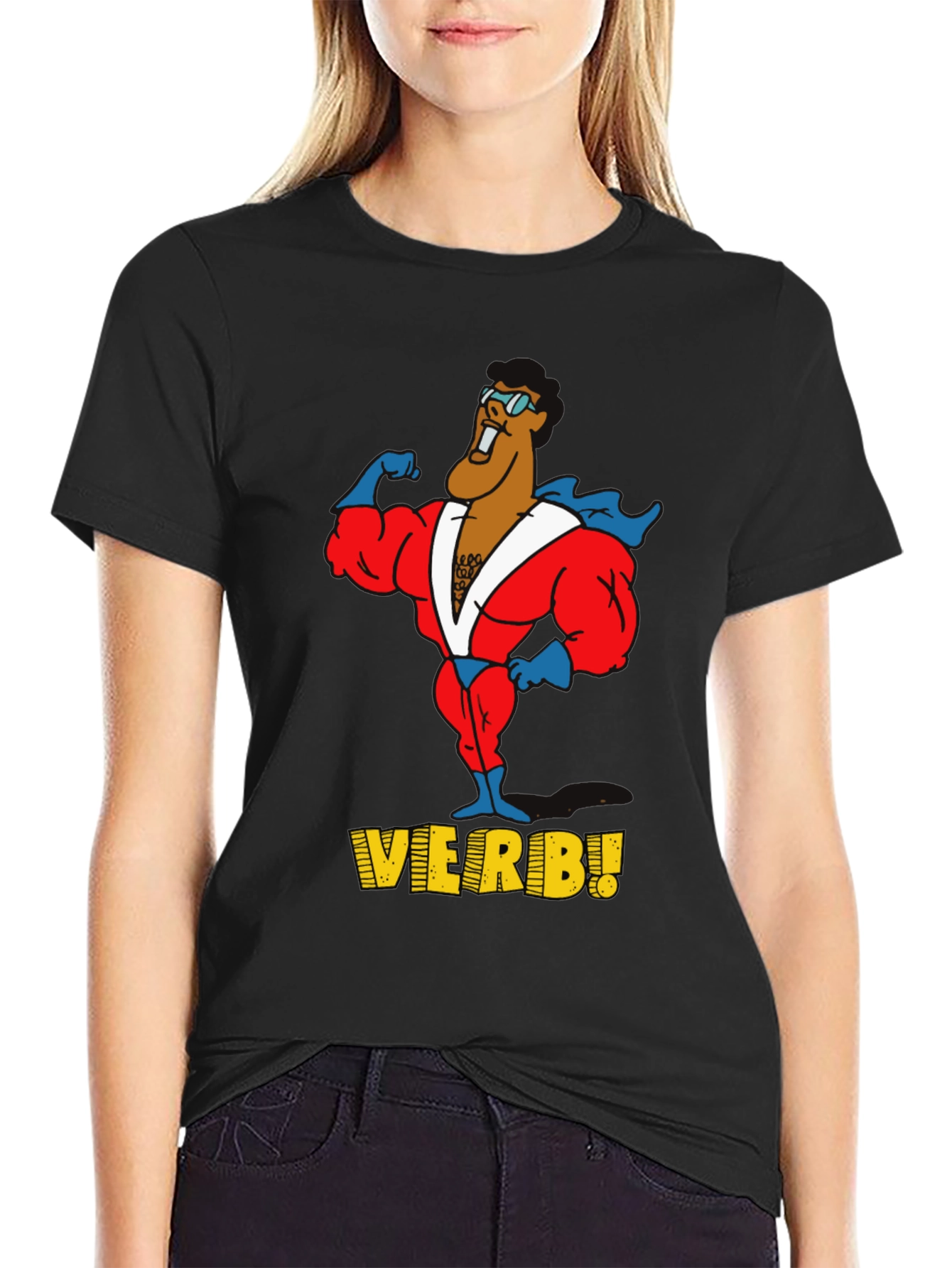 Verb! Graphic T-Shirt - Black Cotton Tee