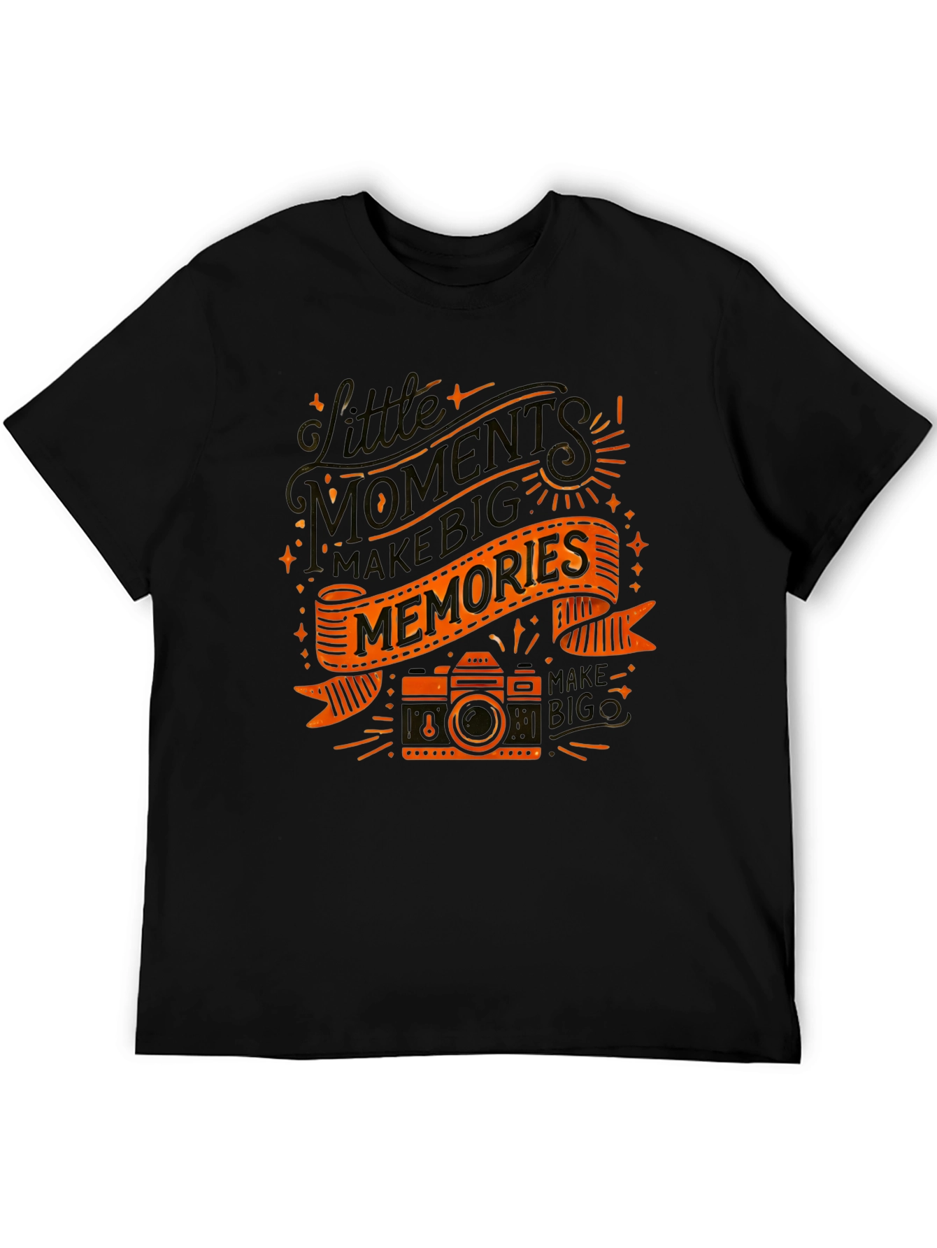 Moments Make Memories Graphic Tee - Black