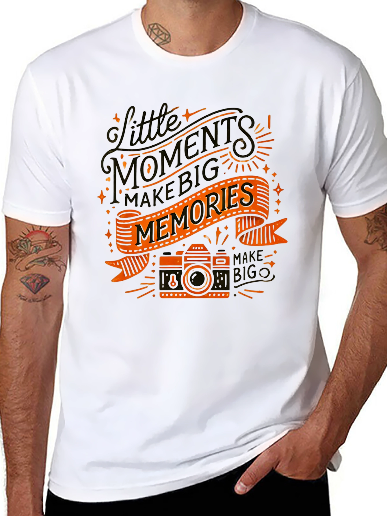 Moments Make Memories Graphic Tee - Black