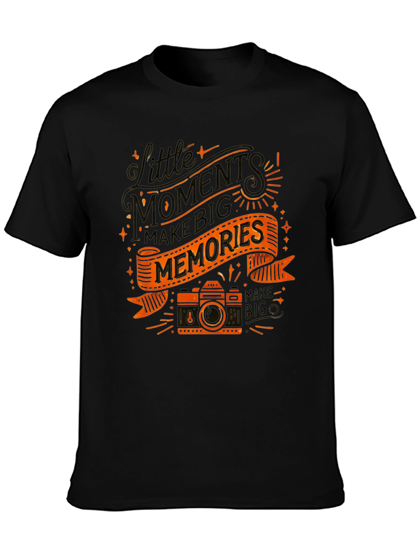 Moments Make Memories Graphic Tee - Black