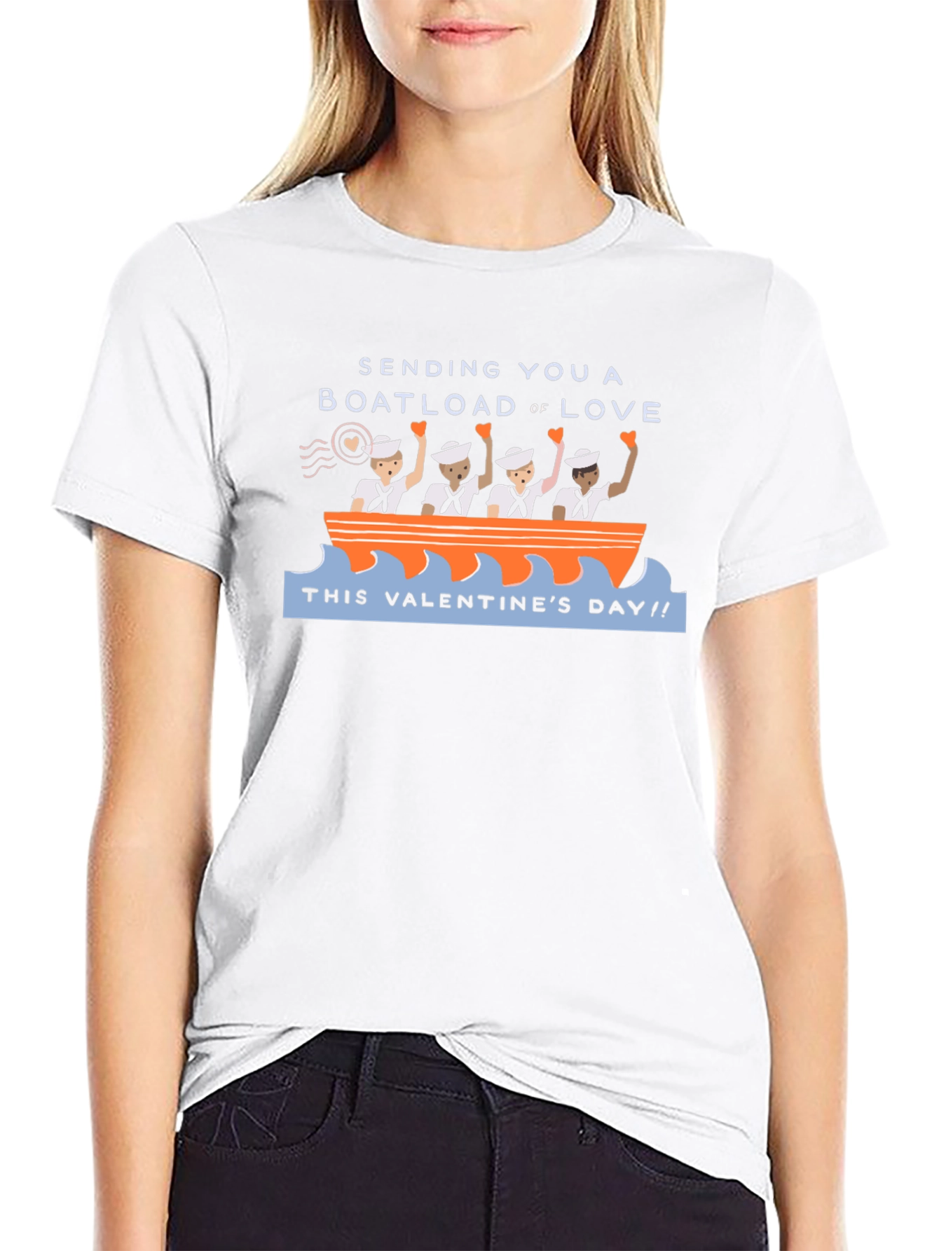 Valentines Day Boatload of Love Graphic T-Shirt