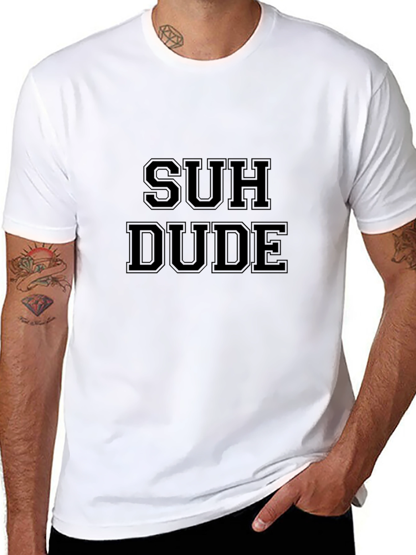 Suh Dude Black Graphic Tee for Men