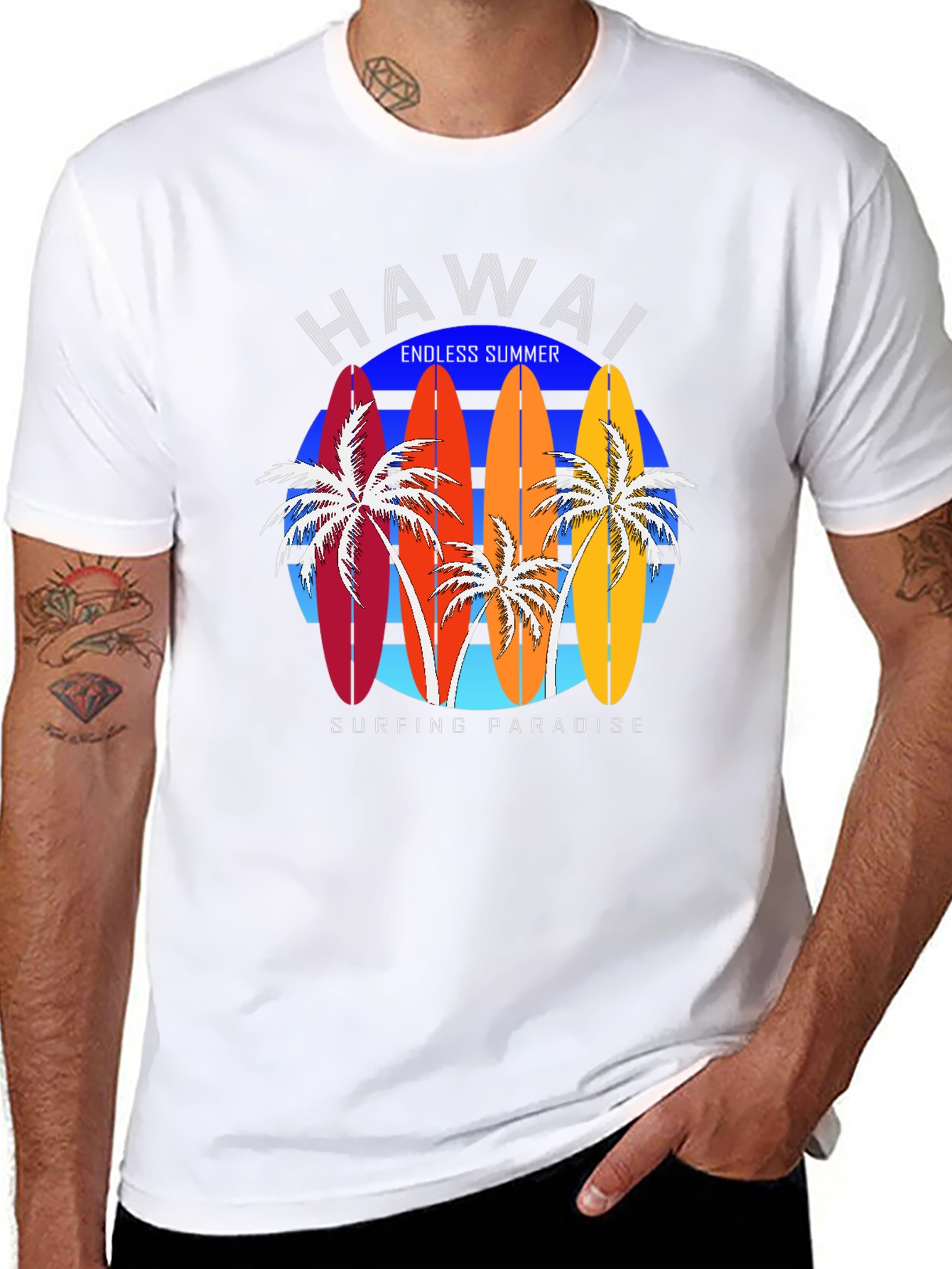 Hawaii Surfboard T-Shirt - Endless Summer Paradise
