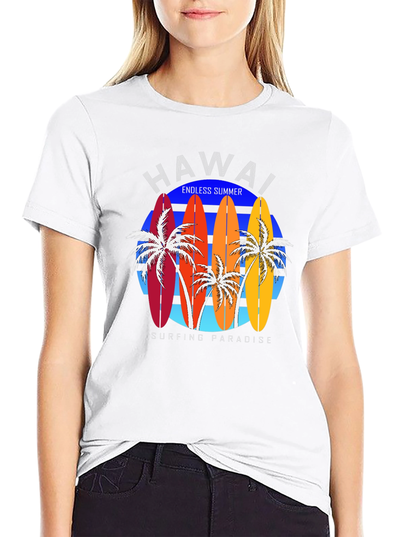 Hawaii Surfboard T-Shirt - Endless Summer Paradise