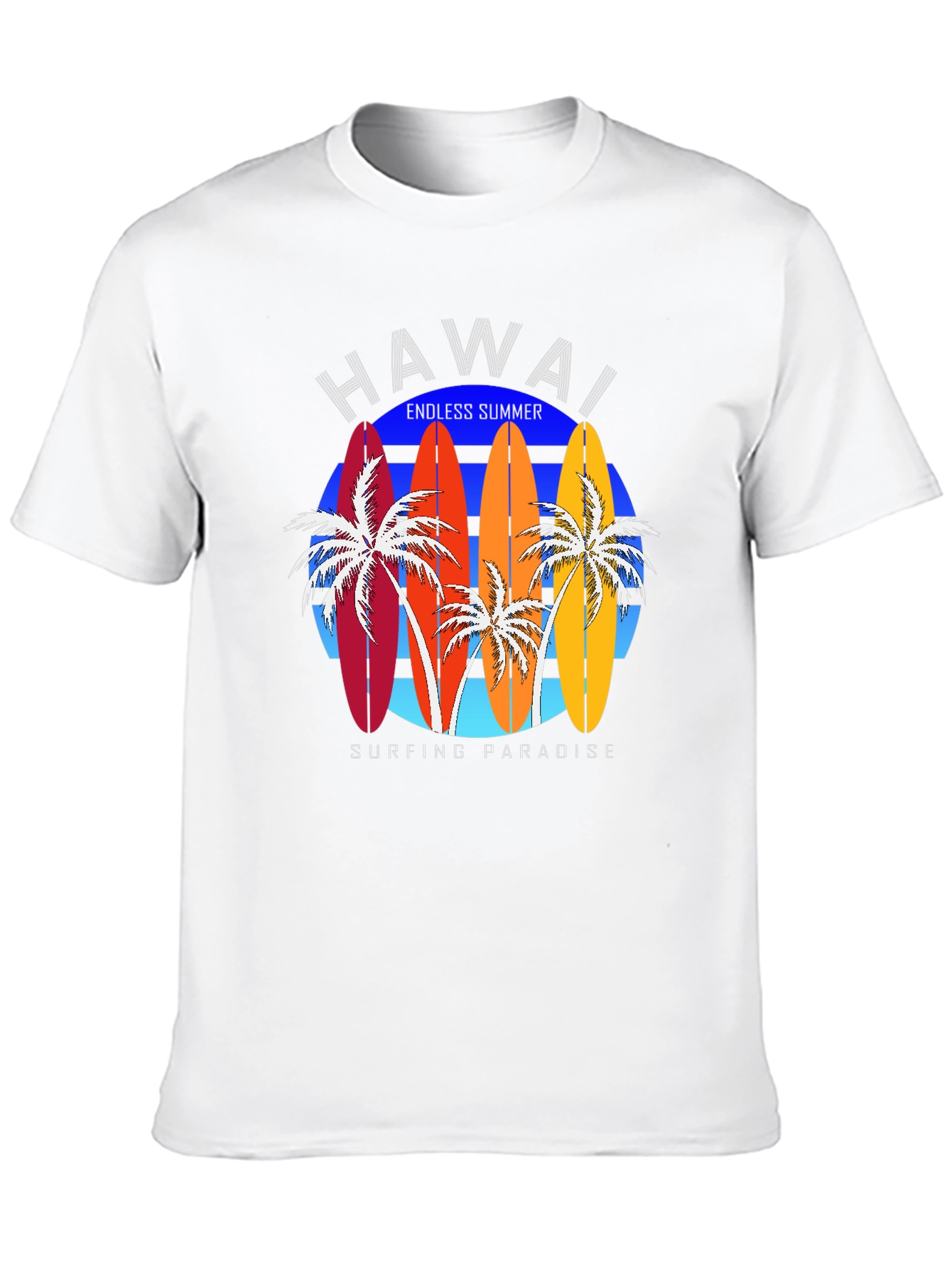 Hawaii Surfboard T-Shirt - Endless Summer Paradise