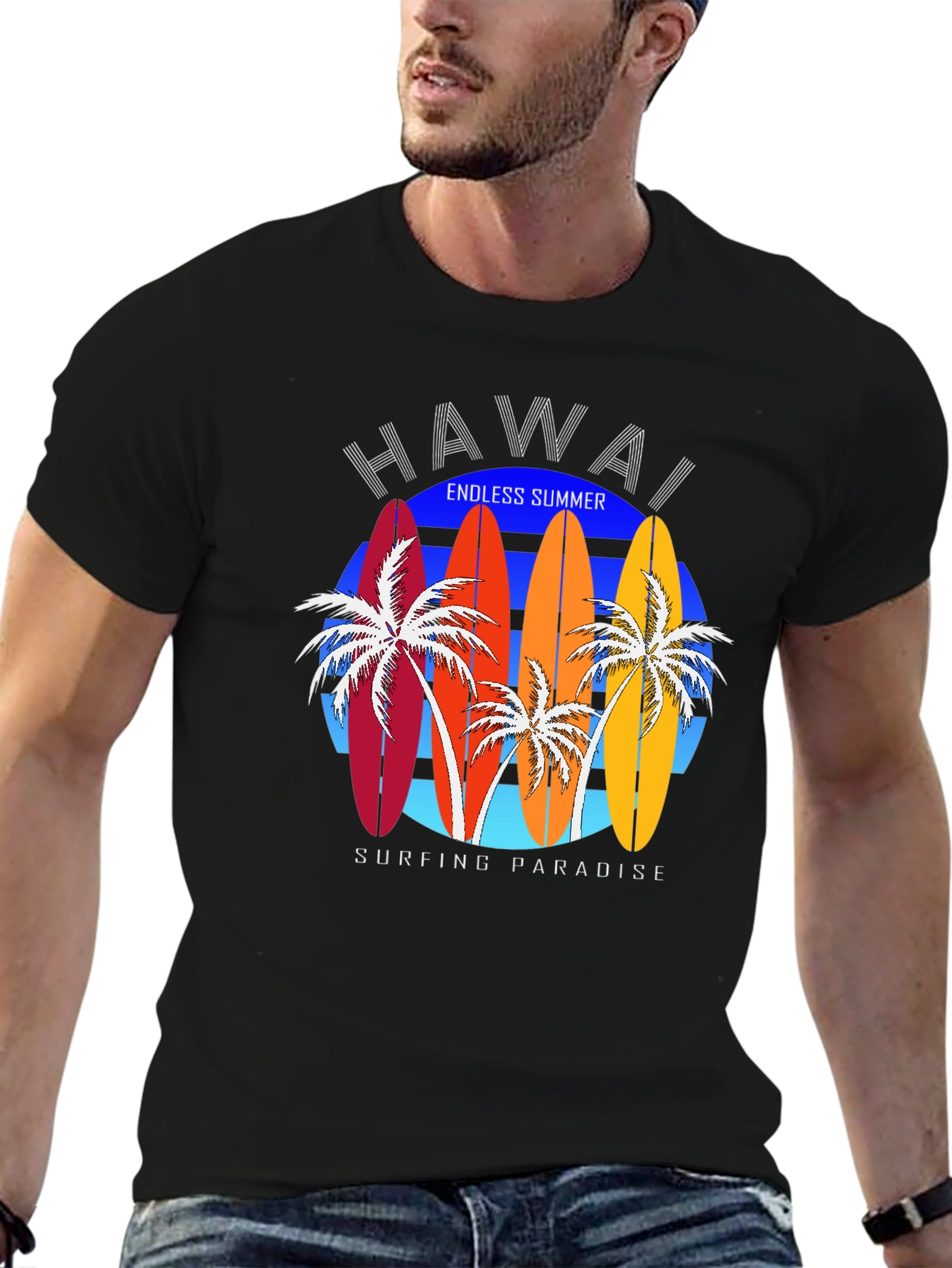 Hawaii Surfboard T-Shirt - Endless Summer Paradise