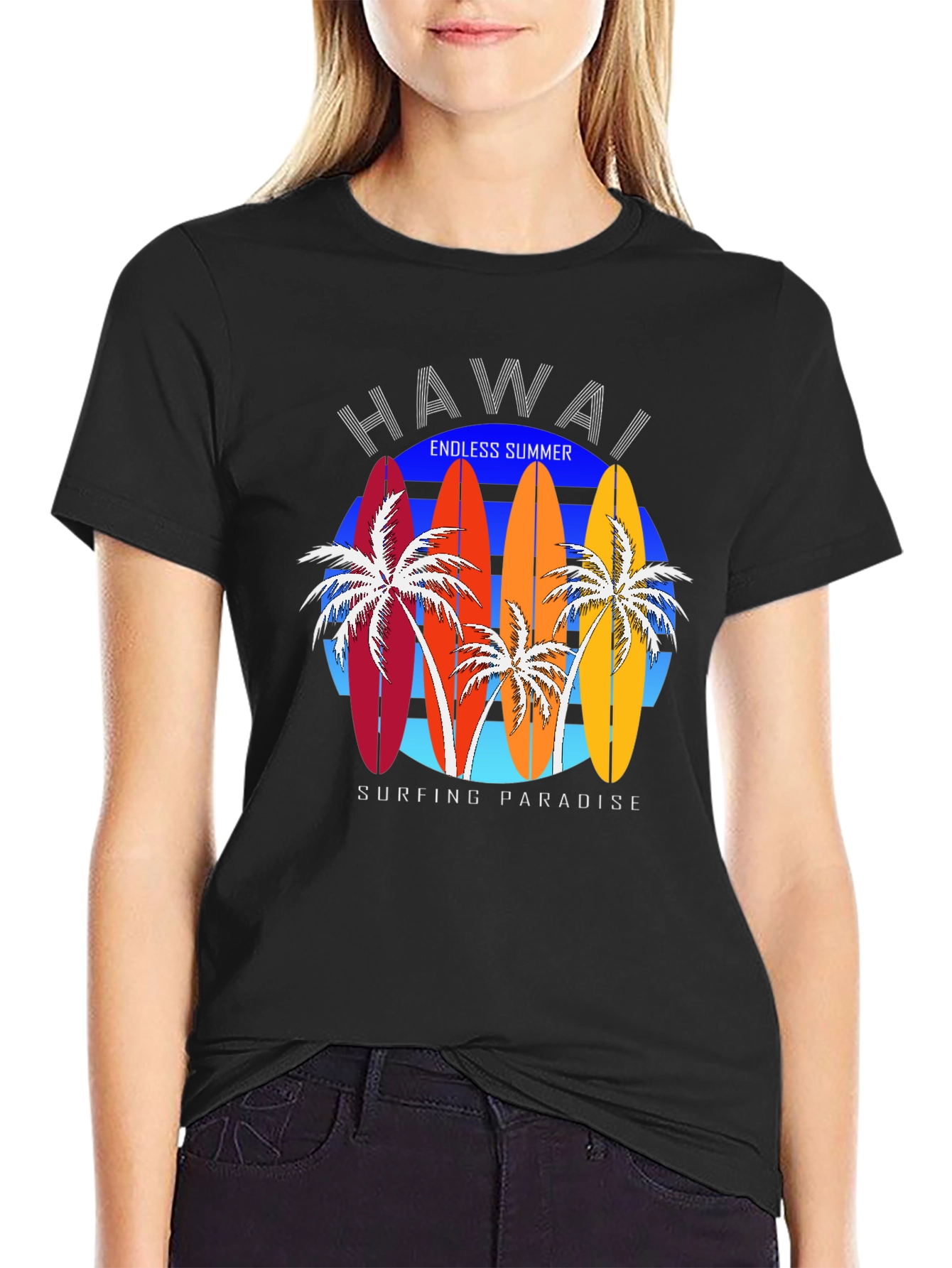 Hawaii Surfboard T-Shirt - Endless Summer Paradise